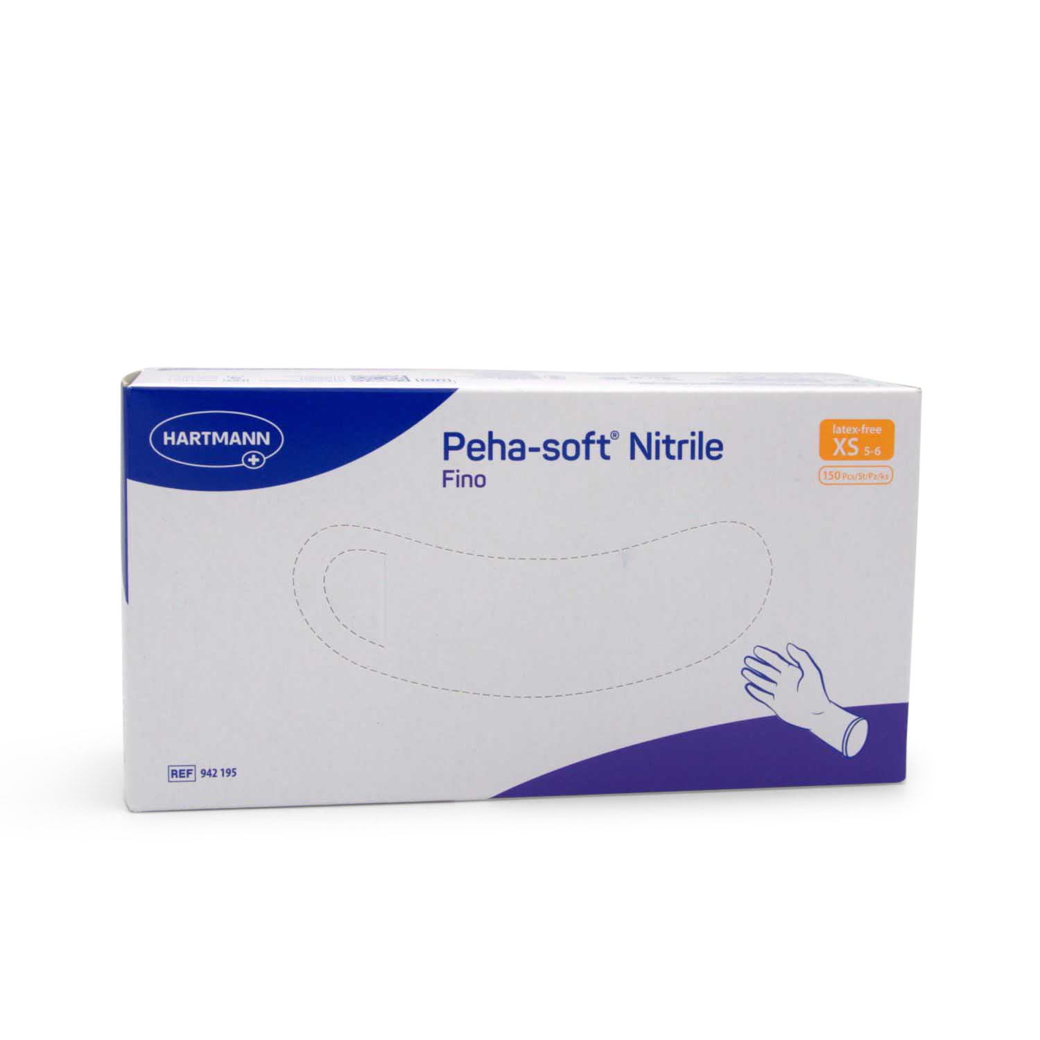 Peha-soft nitrile fino Handschuh (Gr. XS, blau, PF, unsteril)