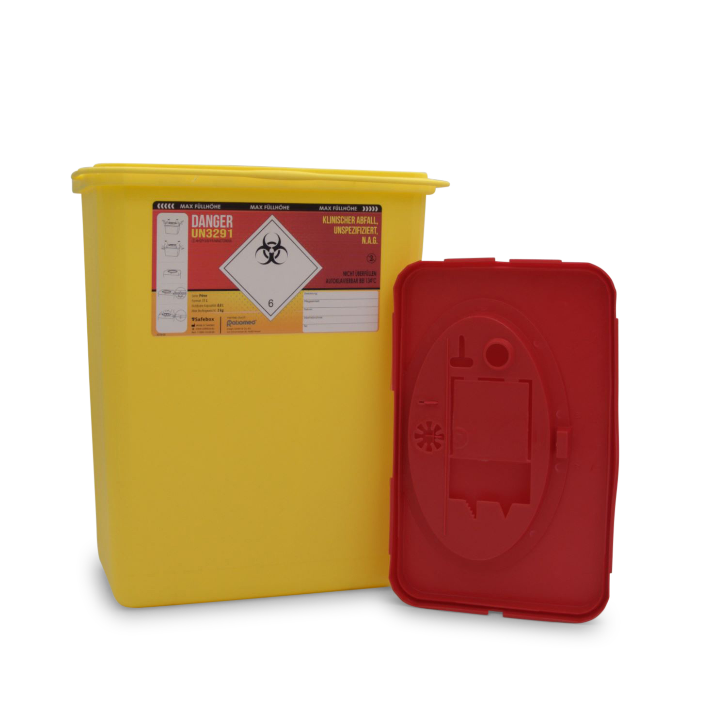 ratiomed Safe-Box Entsorgungsbehälter (11 L, gelb, eckig)