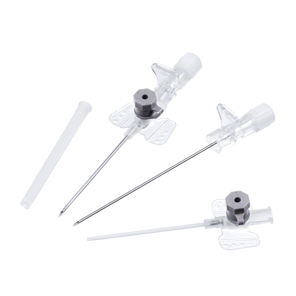 Vasofix® Braunüle® Venenverweilkanüle, (16 G, 1,70 x 50 mm, grau, mit Injektionsventil)