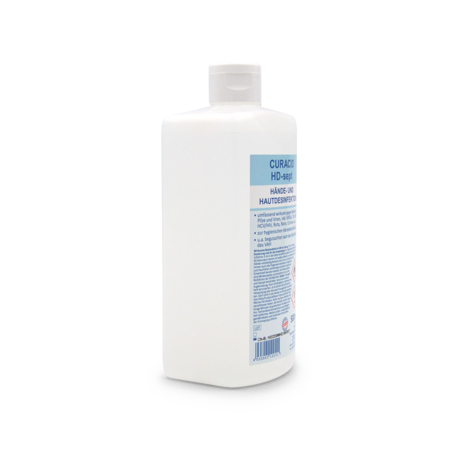 Curacid HD-sept Hände- und Hautdesinfektion (500 ml, Spenderflasche)
