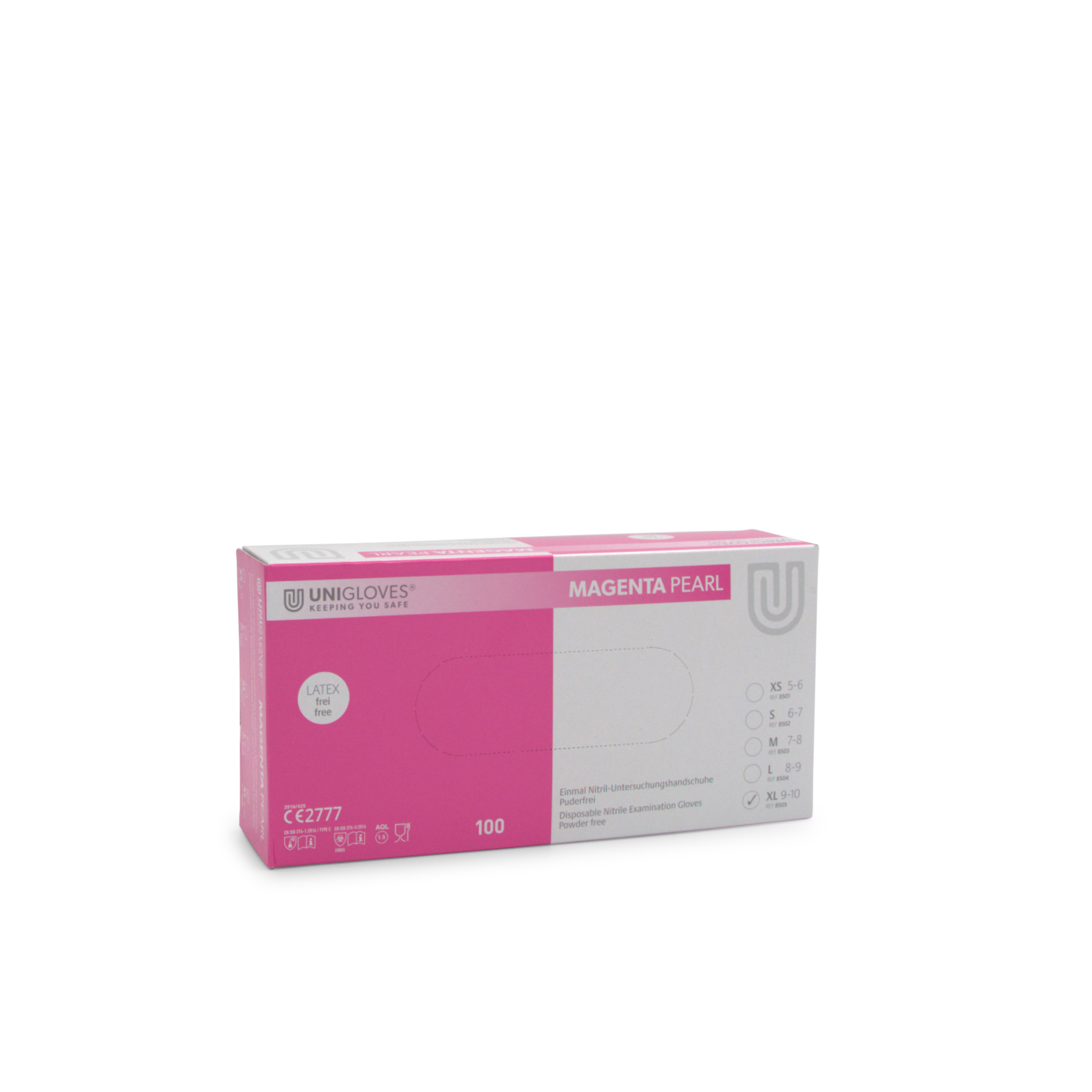 Unigloves MAGENTA PEARL (Gr. XL, magenta, Nitril, unsteril)