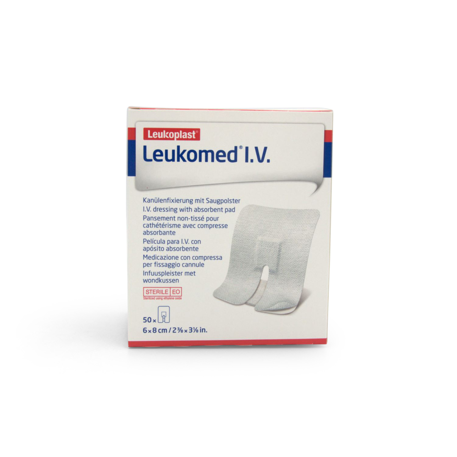 Leukomed® I.V. Kanülenpflaster (6 cm x 8 cm, weiß, steril) Leukomed® I.V. Kanülenpflaster (6 cm x 8 cm, weiß, steril)