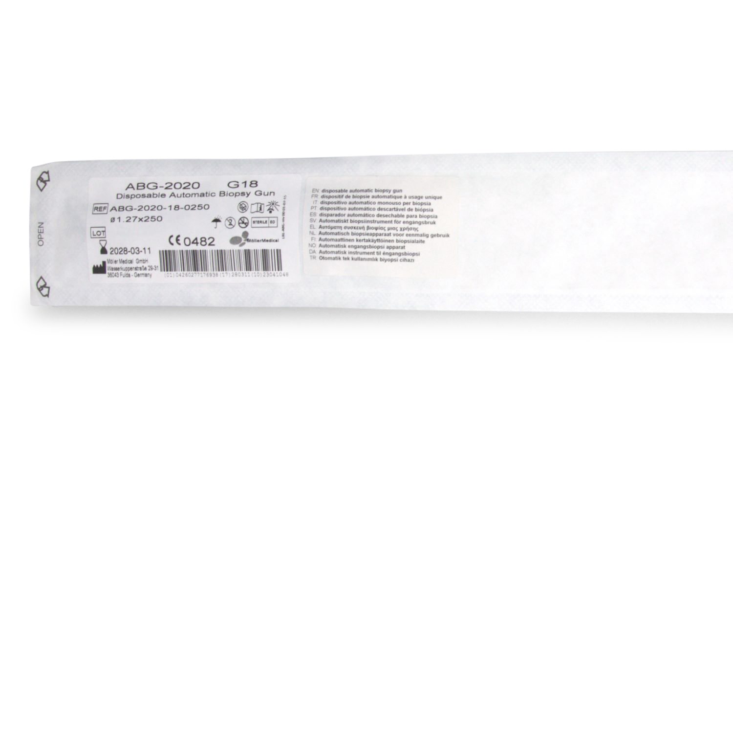 Einmal-Biospsieinstrument 18Gx25cm Rückseite PZN 18812135 Einmal-Biospsieinstrument 18Gx25cm Rückseite PZN 18812135