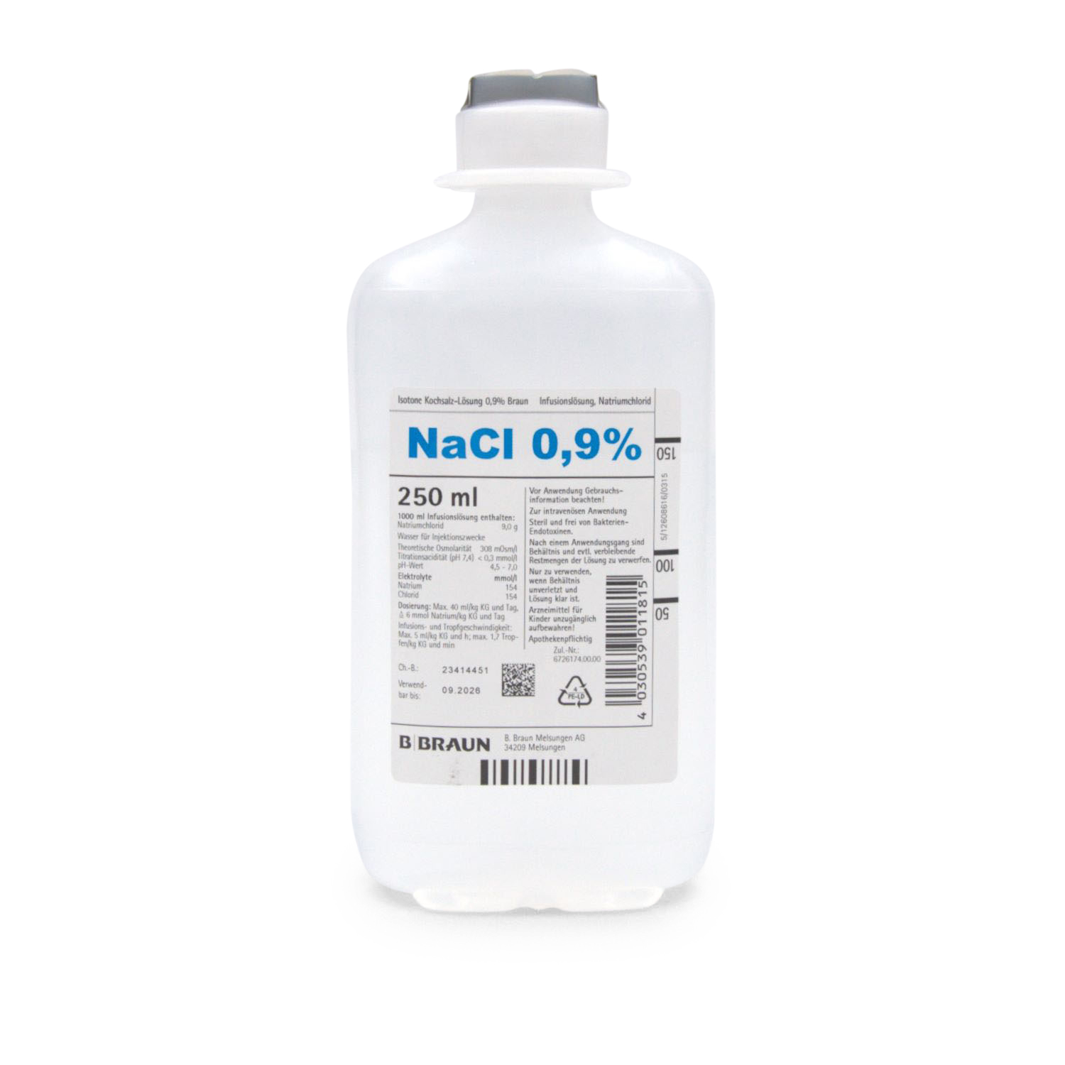 Ecoflac Plus Isotone Kochsalz-Lösung 0,9% (250 ml, NaCl) Ecoflac Plus Isotone Kochsalz-Lösung 0,9% (250 ml, NaCl)