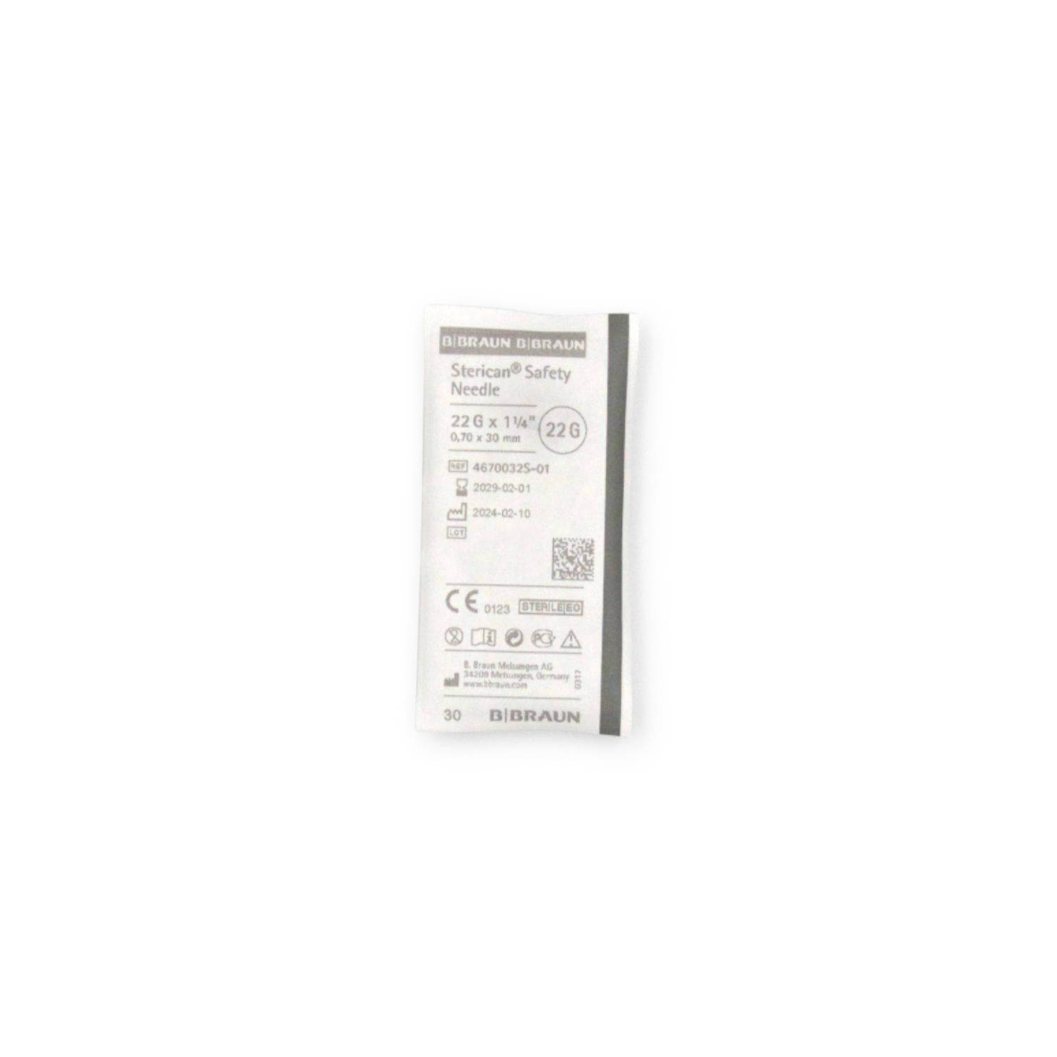 Sterican Safety Sicherheits-Einmalkanülen (22 G x 1¼ " 0,70 x 30 mm, schwarz)