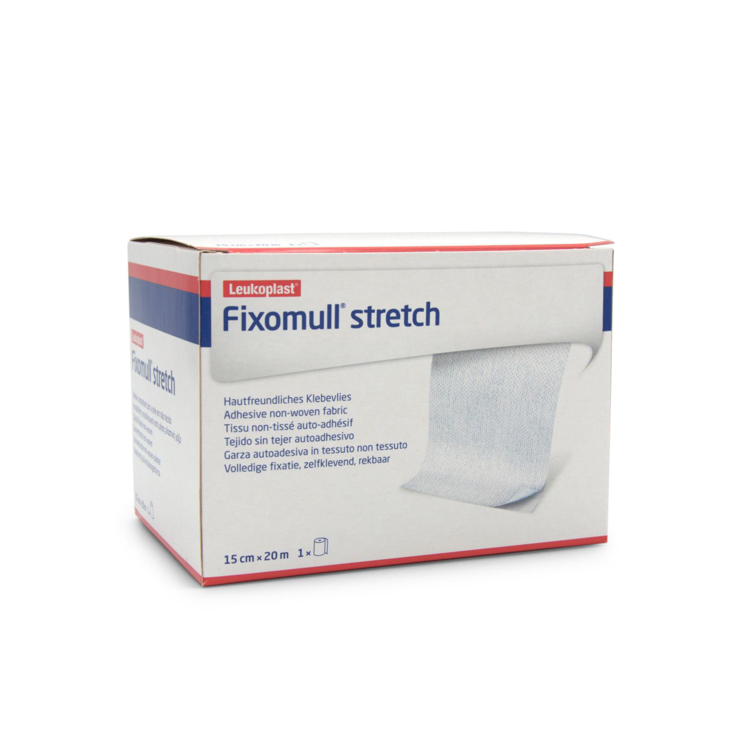 Fixomull stretch Fixierpflaster (15 cm x 20 m, weiß, luftdurchlässiges Klebevlies)