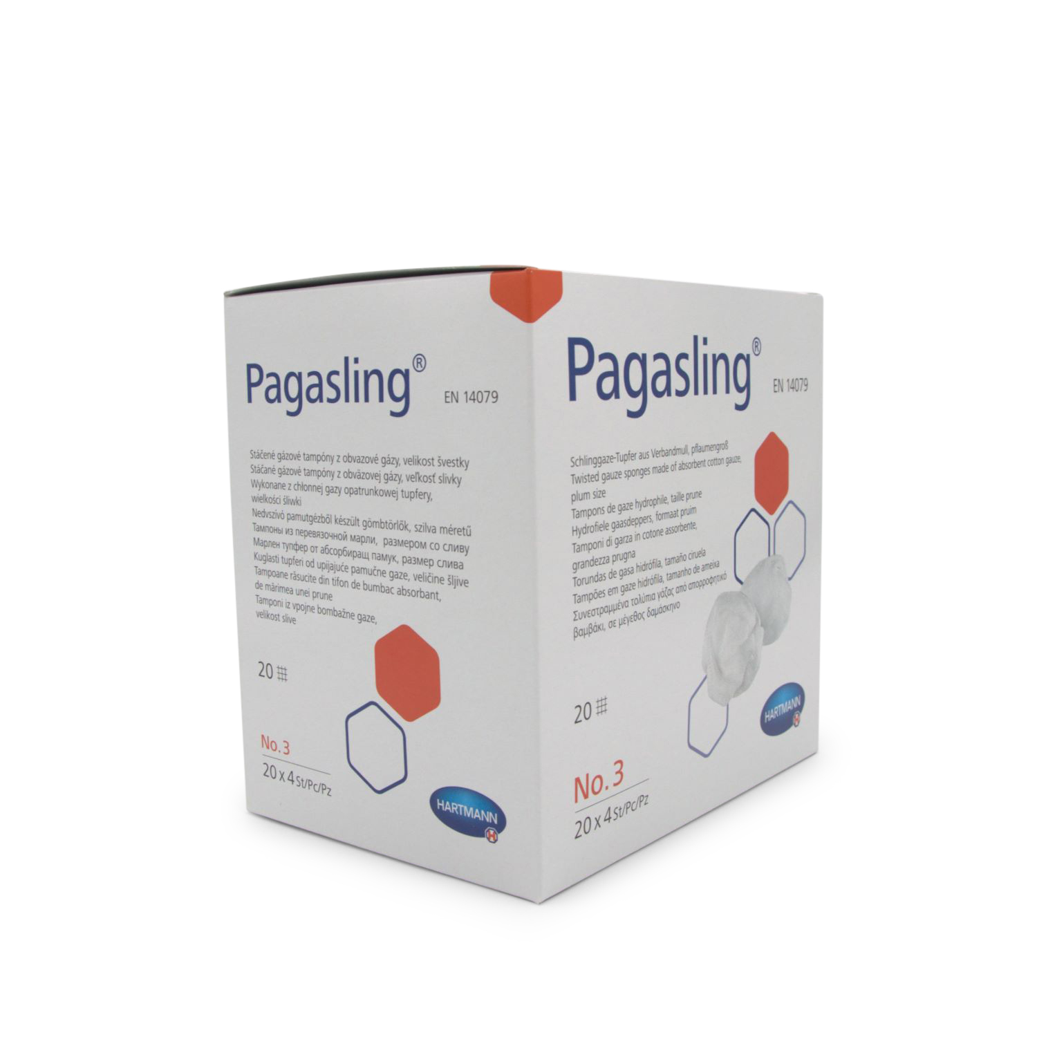 Pagasling® Schlinggazetupfer (Gr. 3, pflaumengroß, steril)