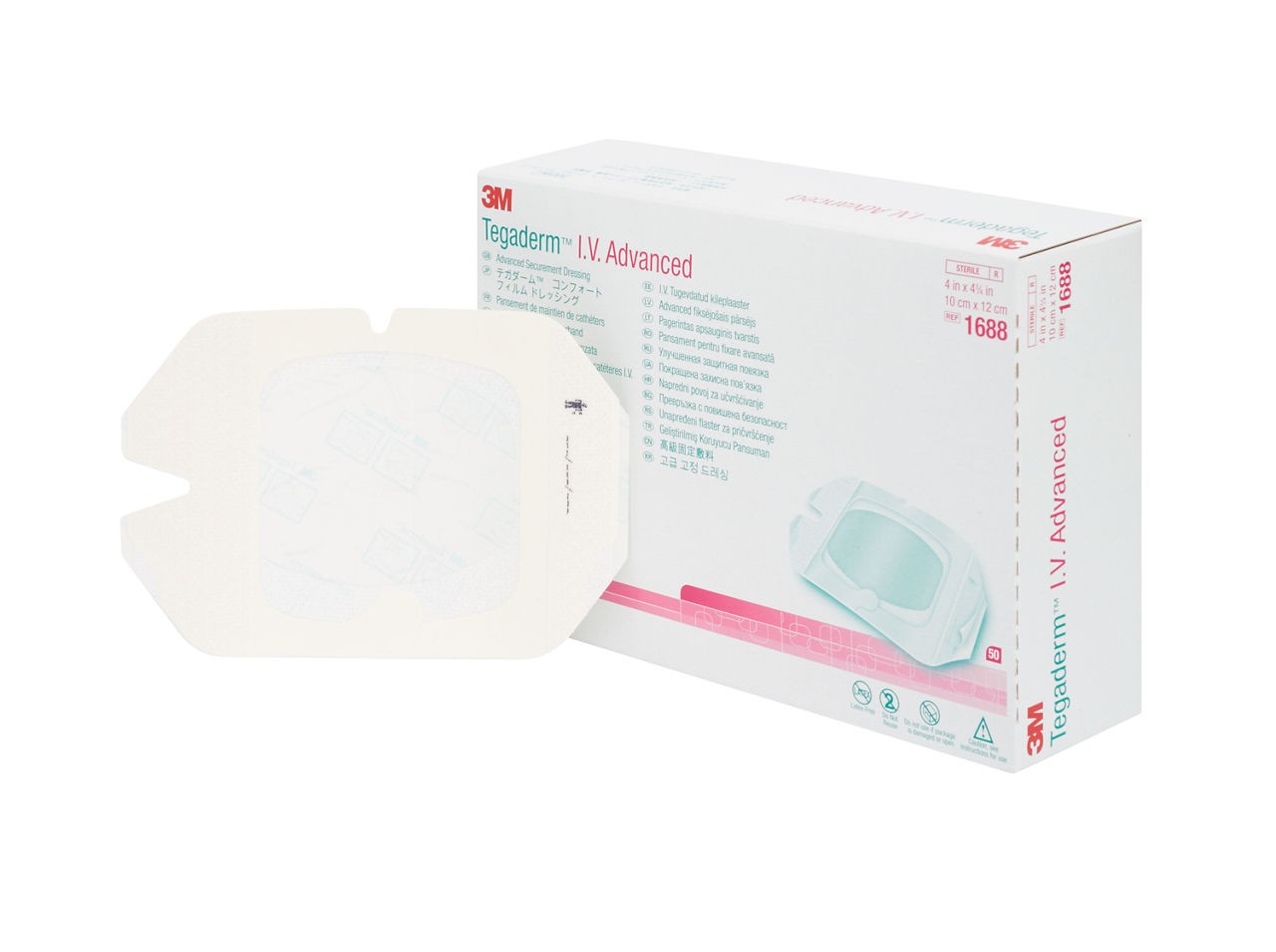 3M Tegaderm I.V. Advanced Fixierverband (10 cm x 12 cm - transparente Folie)