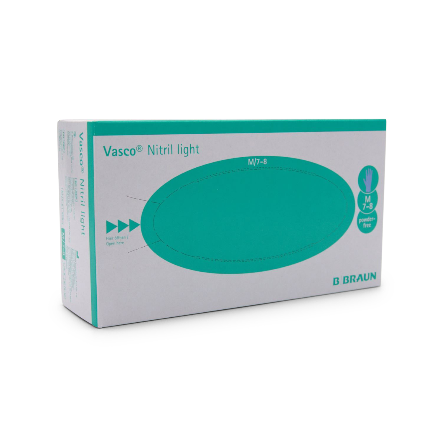 Vasco Nitril light Untersuchungshandschuhe (Gr. M, blau, PF, unsteril, PSA Kat. 3)