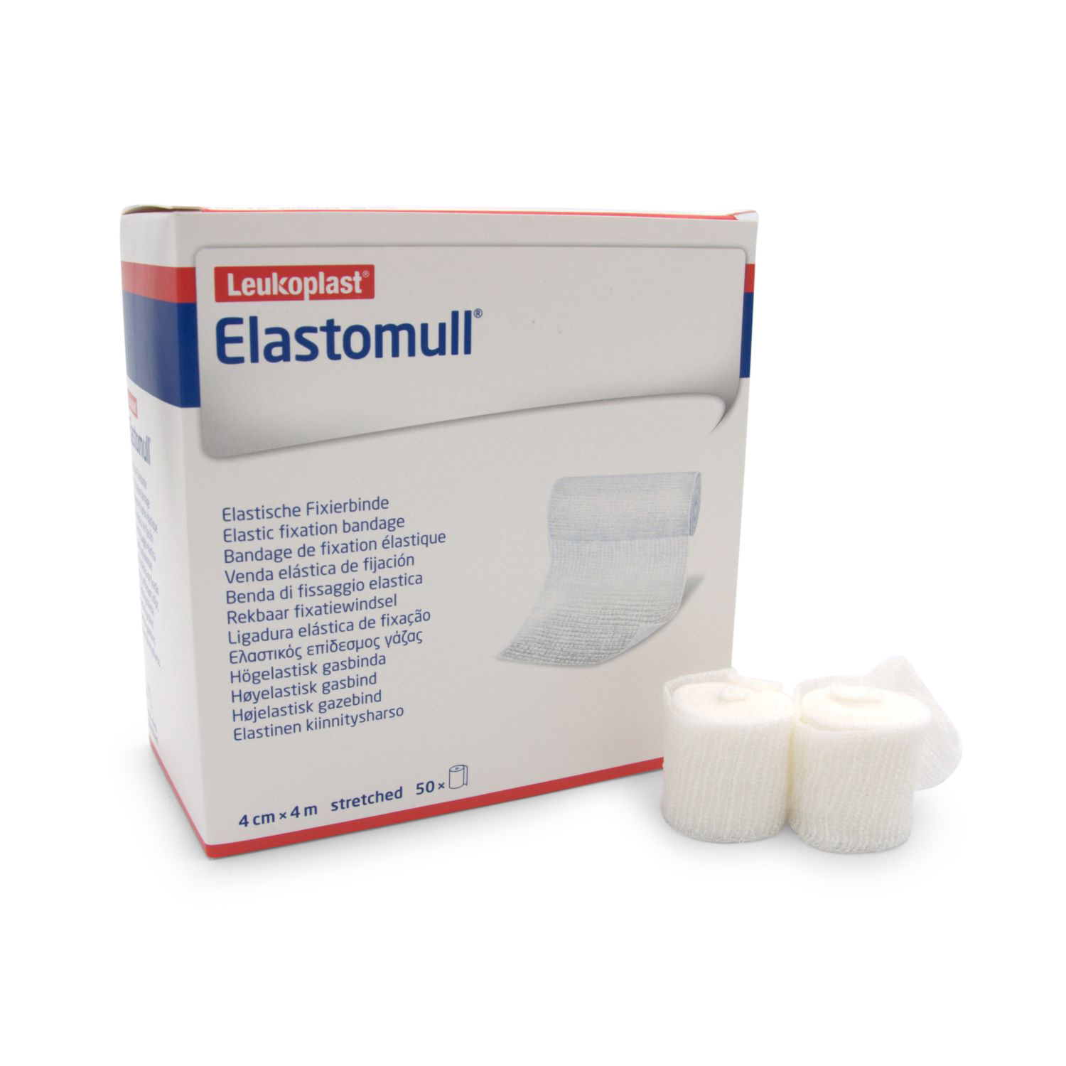 Elastomull Fixierbinde (4 cm x 4 m, weiß, o. Polypropylen)