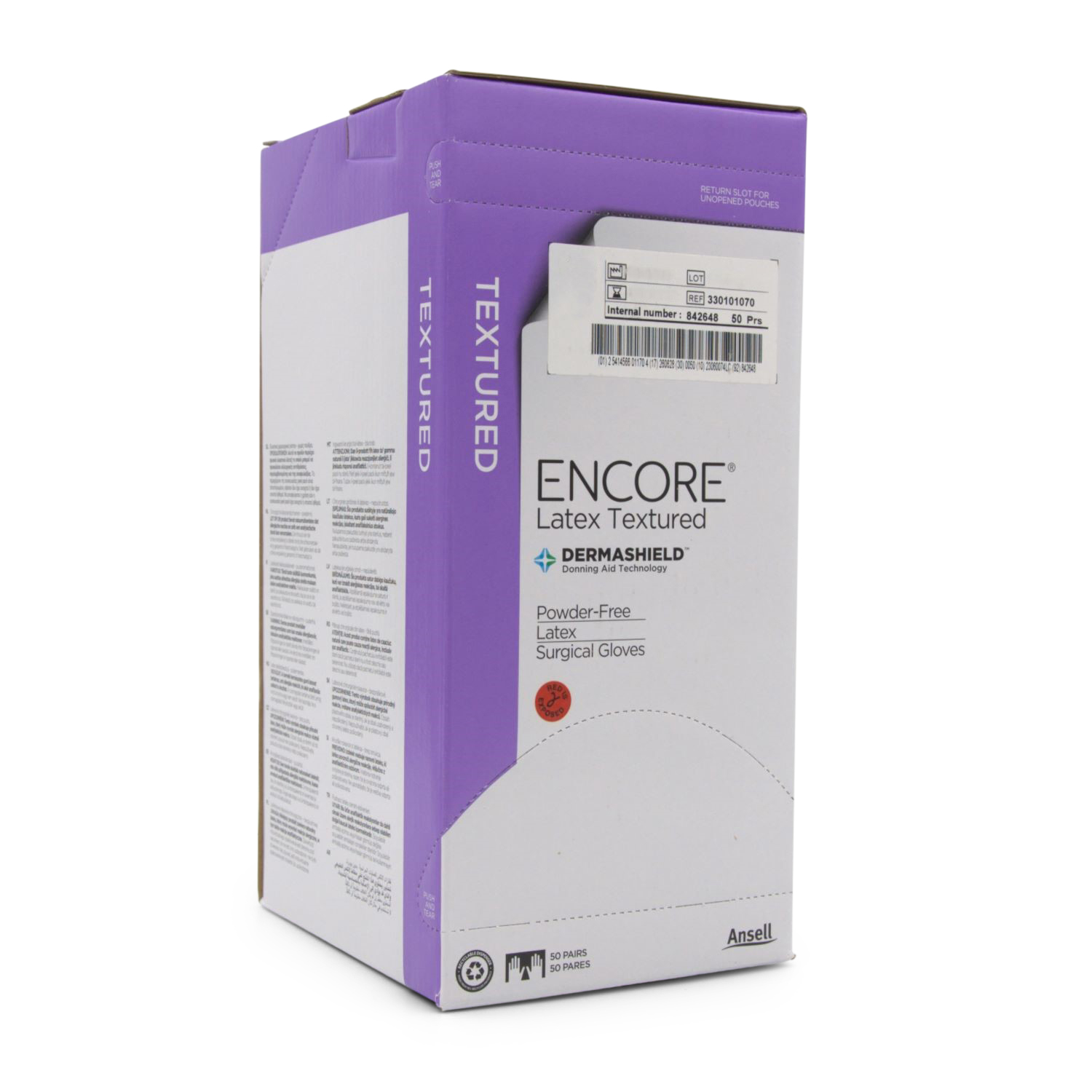 ENCORE® Latex Micro Handschuh (Gr. 7, braun, Latex, PF, steril)