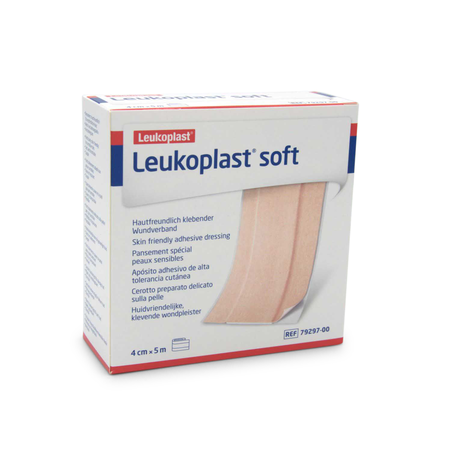 Leukoplast soft Wundverband (4 cm x 5 m, hautfarben)