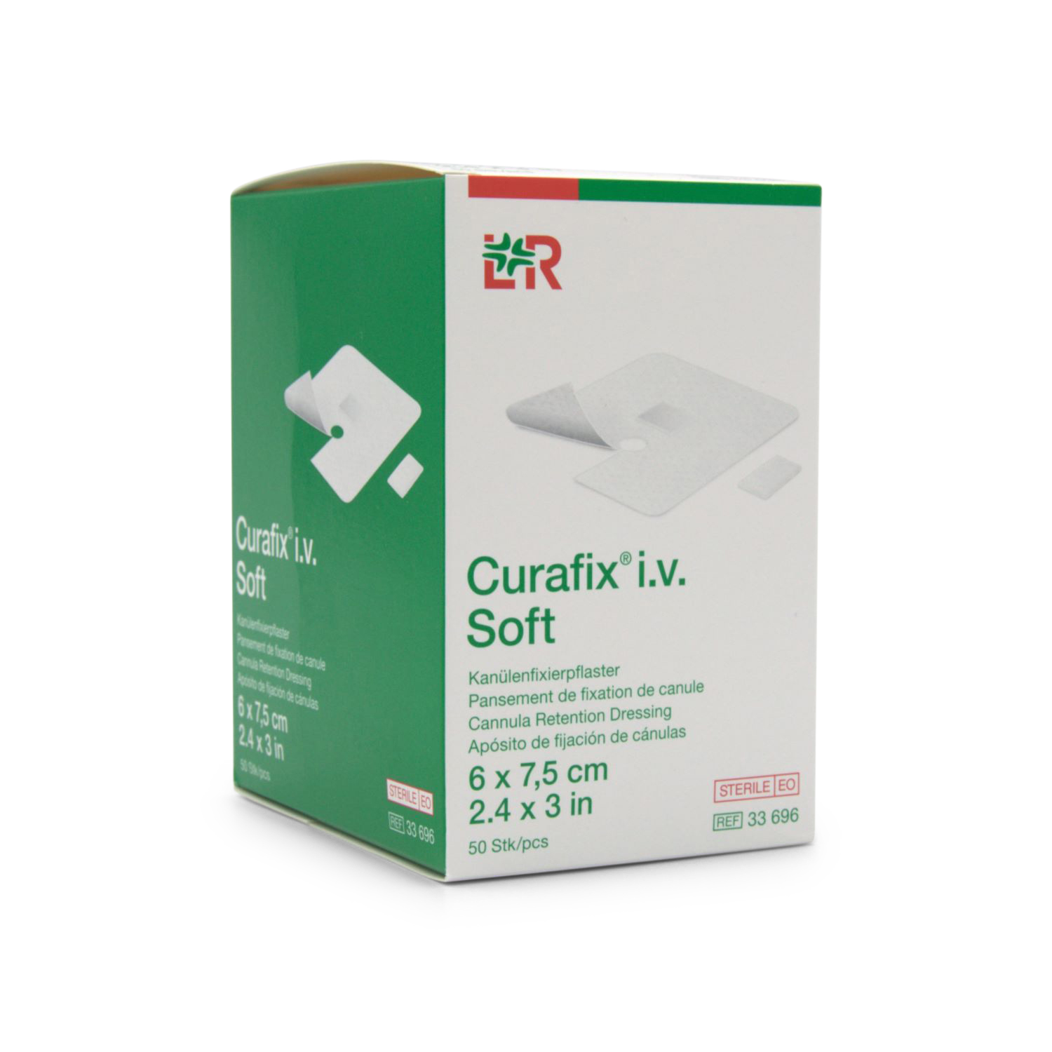 Curafix® I.V Soft Kanülenpflaster (6 cm x 7,5 cm, weiß, steril) Curafix® I.V Soft Kanülenpflaster (6 cm x 7,5 cm, weiß, steril)