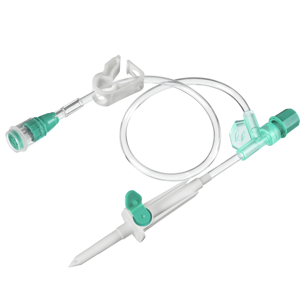 Cyto-Set® Mix Sekundärleitung (32 cm, 1 nadelfreies Ventil, PrimeStop, Spin-Lock)