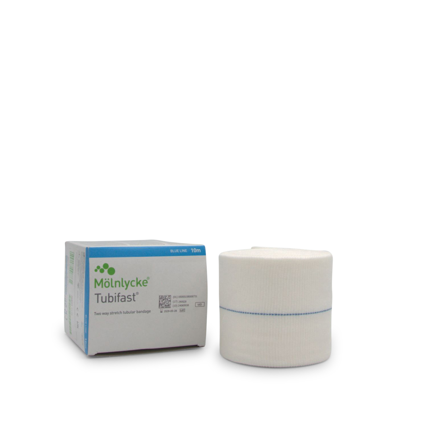 Tubifast 2-Way-Stretch Schlauchverband (Rolle 7,5 cm x 10 m, blau, unsteril)