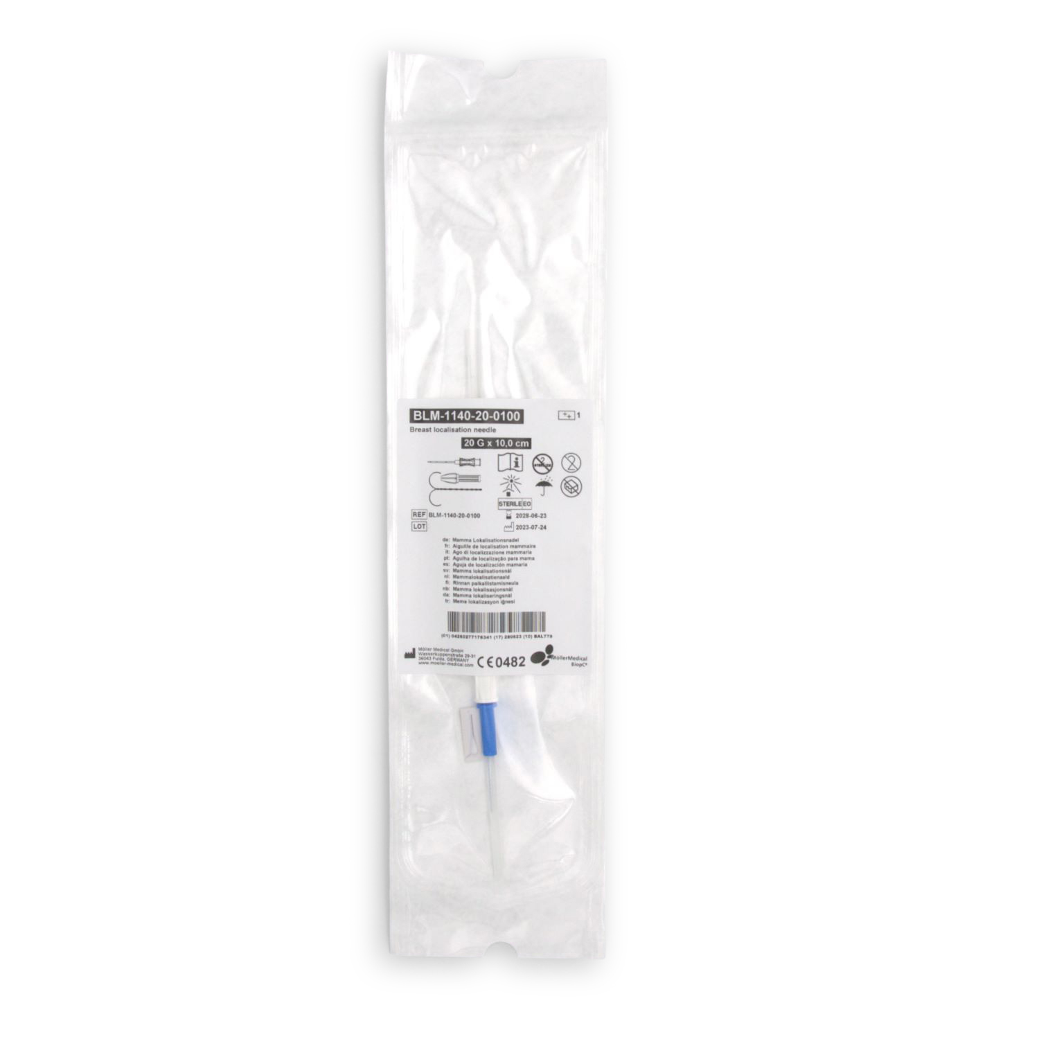 Double Hook Breast Lesion Marker Drahtmarkierung (20 G x 10 cm) Double Hook Breast Lesion Marker Drahtmarkierung (20 G x 10 cm)