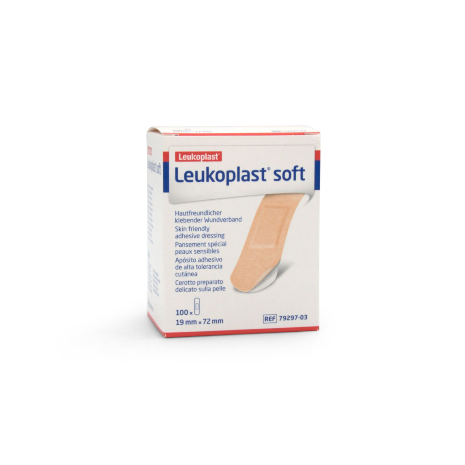 Leukoplast soft Wundstrips (19 mm x 72 mm, hautfarben)