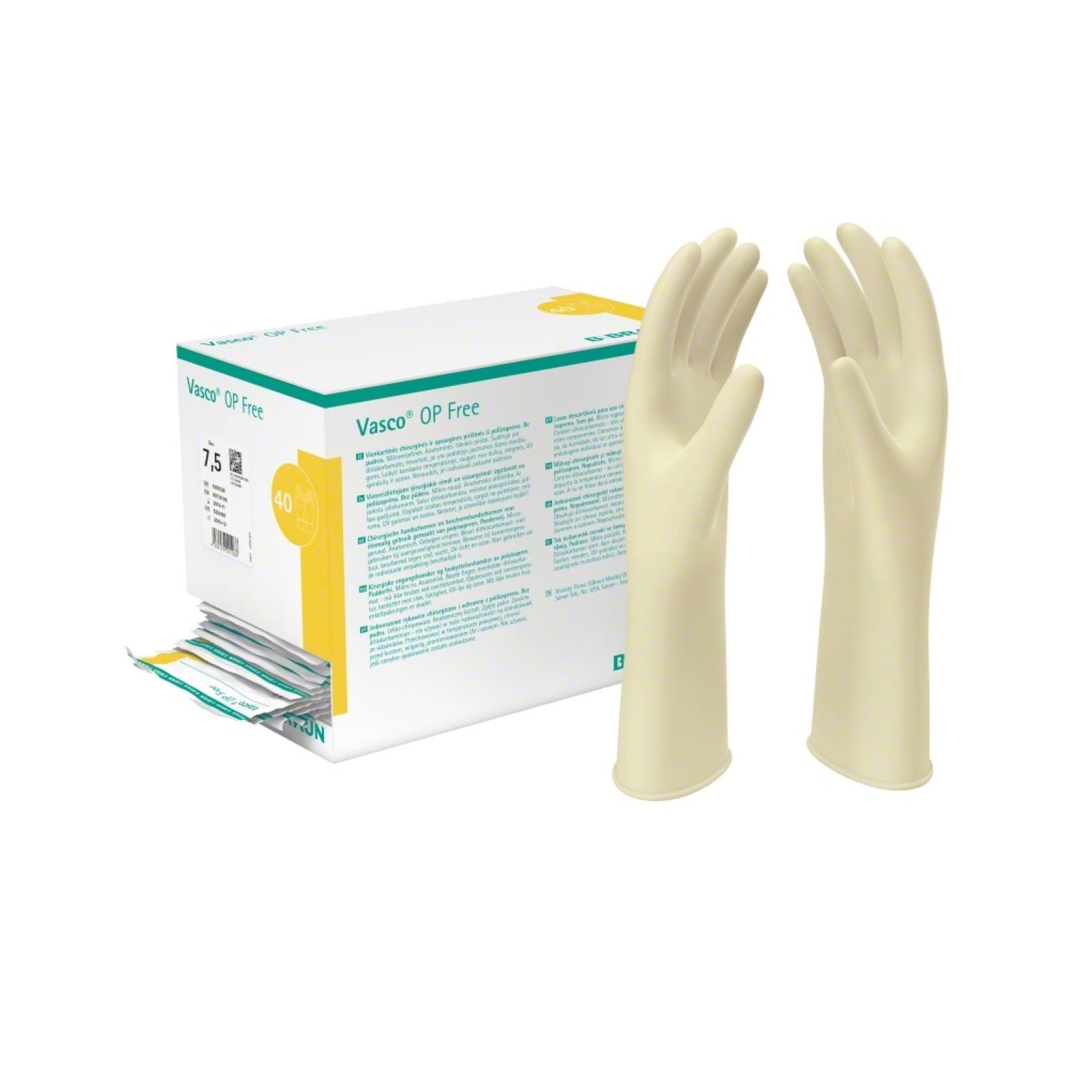Vasco OP free Handschuhe (Gr. 8, hautfarben, latexfrei, RR, steril)
