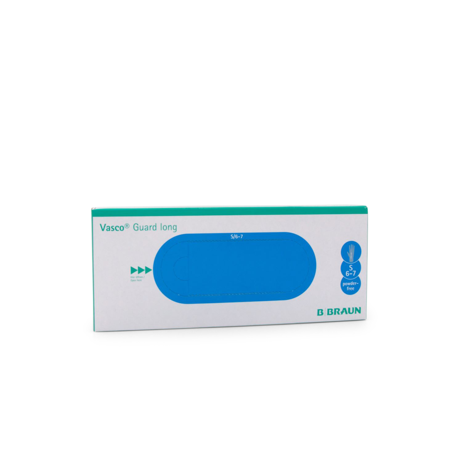 Vasco® Guard Long Untersuchungshandschuhe (Gr. S, blau, Nitril, unsteril, PSA Kat. 3)