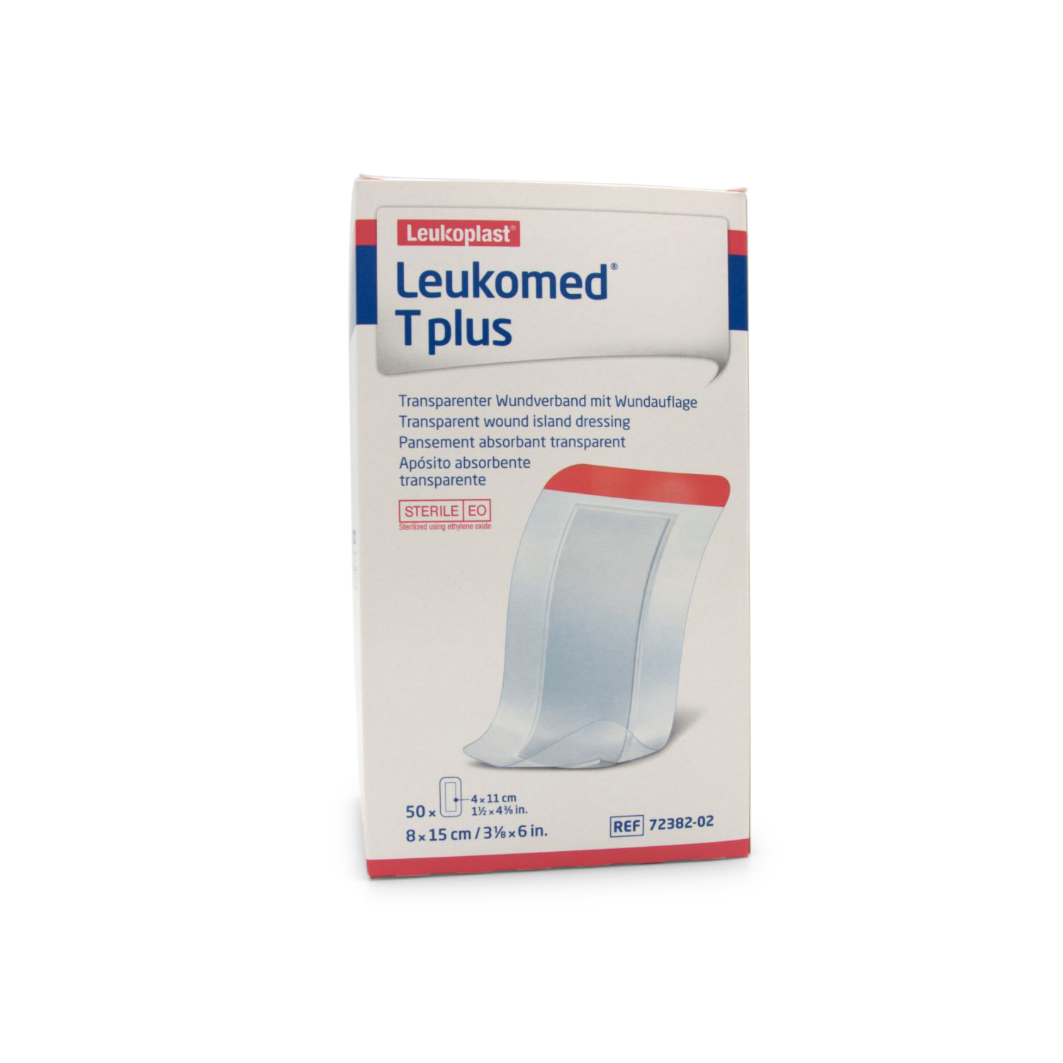 Leukomed T plus Wundverband (15 cm x 8 cm, transparent, wasserdicht, steril)