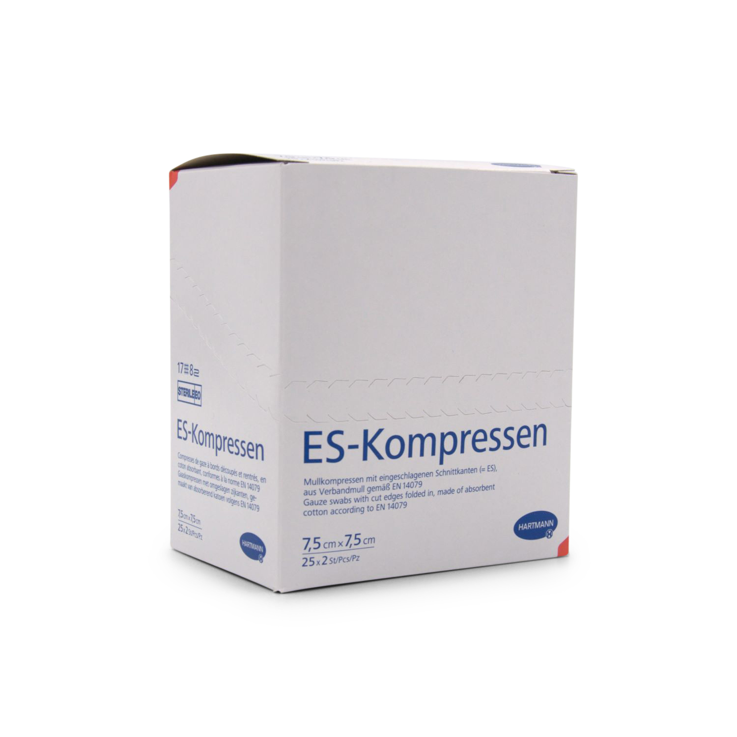 Hartmann ES Kompressen (7,5 x 7,5 cm, 8-fach, steril) Hartmann ES Kompressen (7,5 x 7,5 cm, 8-fach, steril)