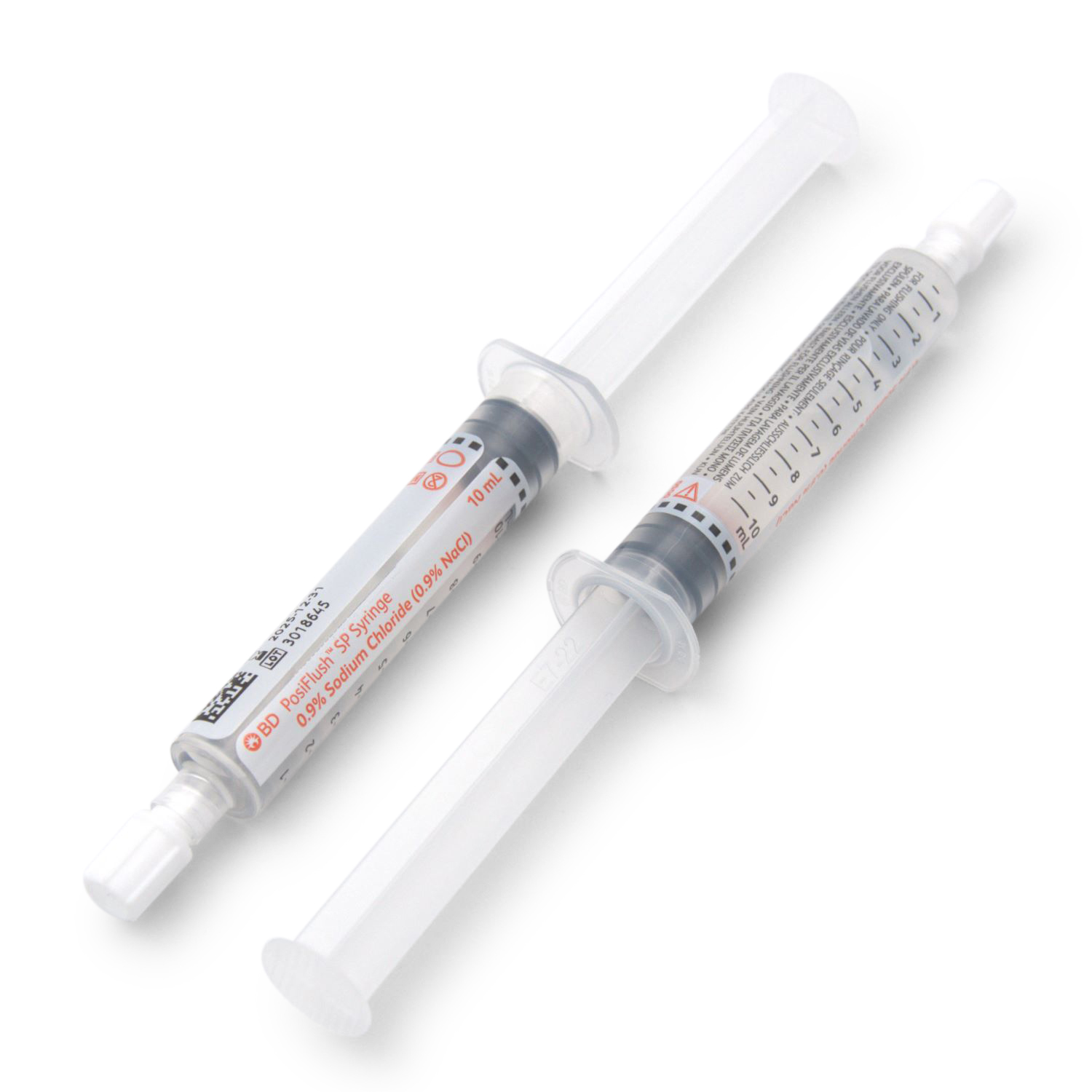 Posiflush Spülspritze 10 ml SP mit NaCl 0,9 % PZN 06150887 liegend