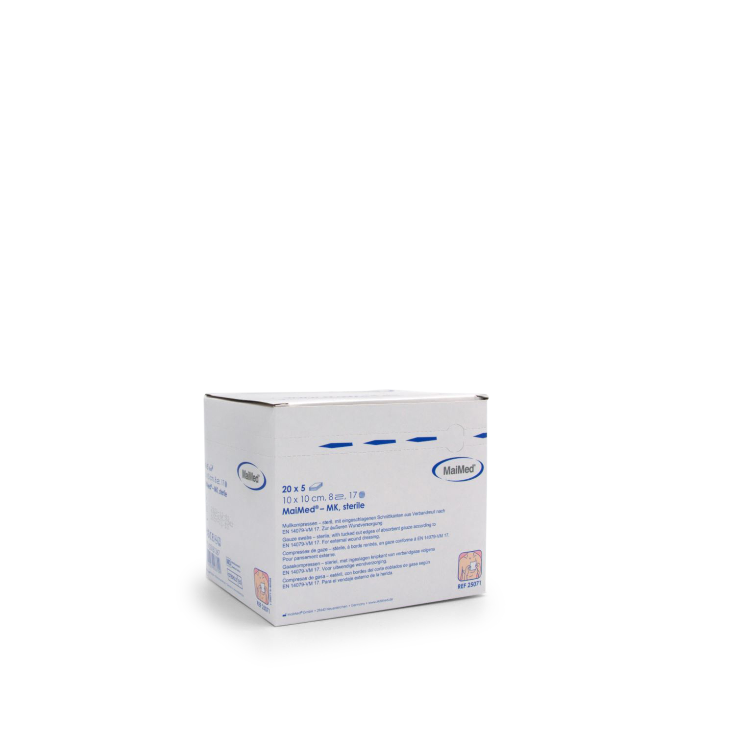 MaiMed® Mullkompressen (10 x 10 cm, 8-fach, steril) MaiMed® Mullkompressen (10 x 10 cm, 8-fach, steril)