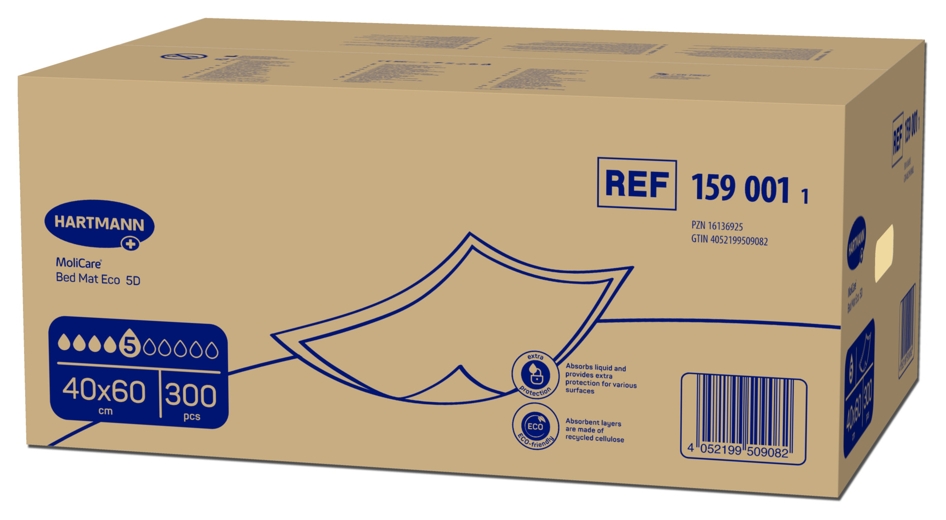 MoliCare Bed Mat Eco 5 Tropfen (Krankenunterlagen 40 x 60cm)