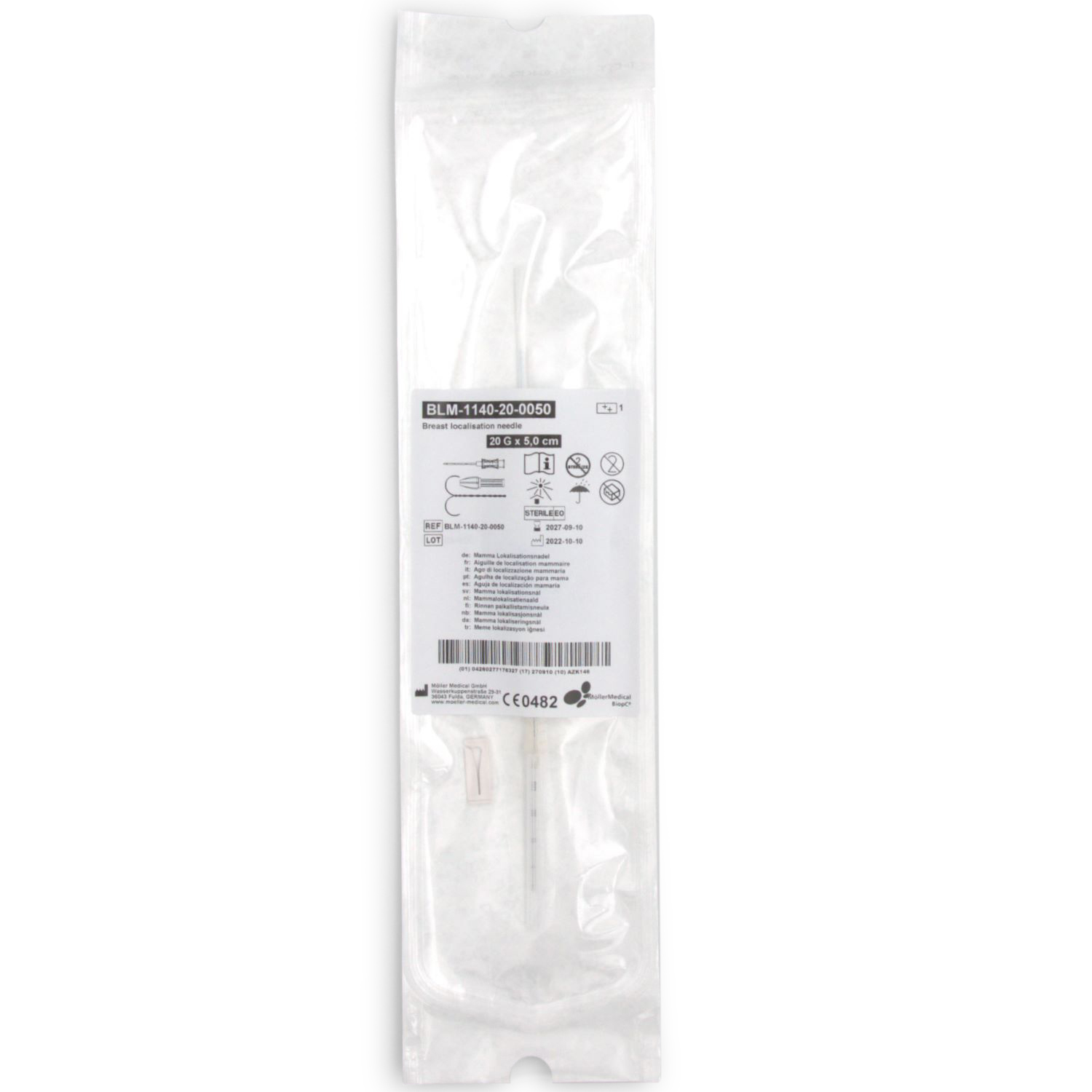 Double Hook Breast Lesion Marker Drahtmarkierung (20 G x 5 cm) Double Hook Breast Lesion Marker Drahtmarkierung (20 G x 5 cm)