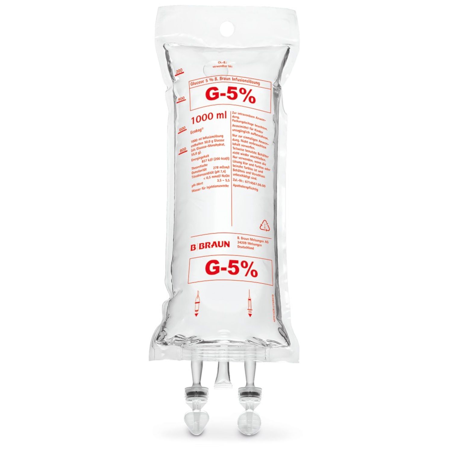 Ecobag® Glucose 5 % (1000 ml)