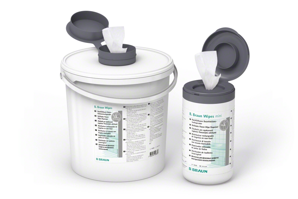 B. Braun Wipes (Vliestuchspendersystem zum Befüllen mit Desinfektionmittel)