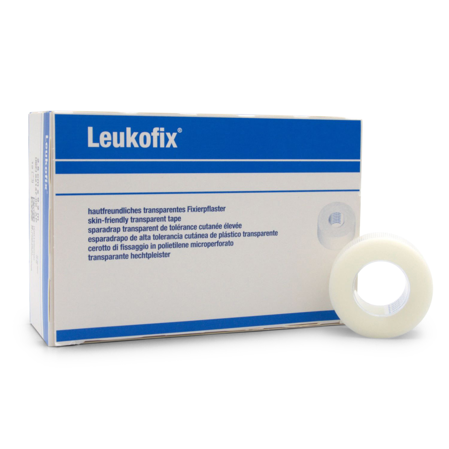 Leukofix® Rollenpflaster (9,2 m  x 2,5 cm, transparent, m. Schutzring)