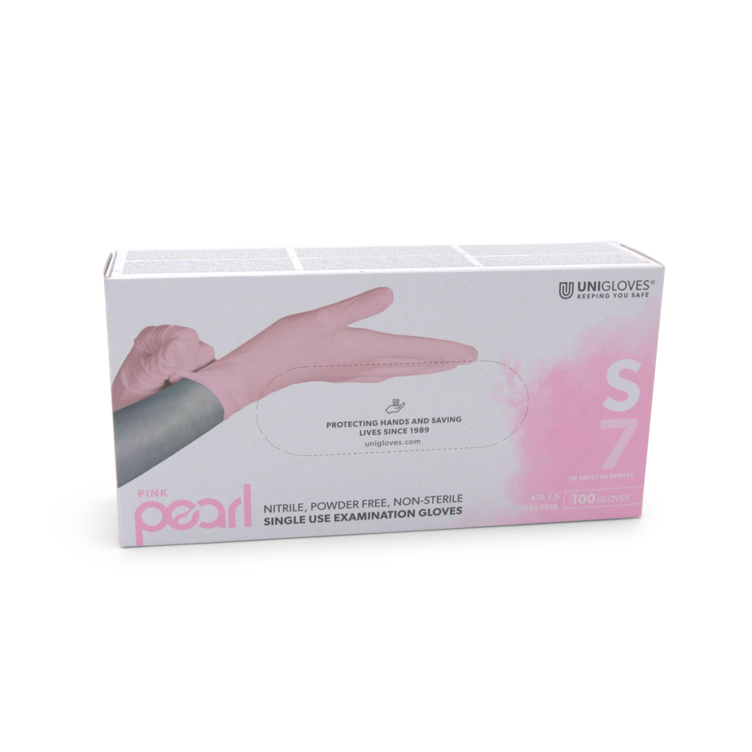 Unigloves PINK PEARL® Handschuhe (Gr. S, Nitril, PF, unsteril) Unigloves PINK PEARL® Handschuhe (Gr. S, Nitril, PF, unsteril)