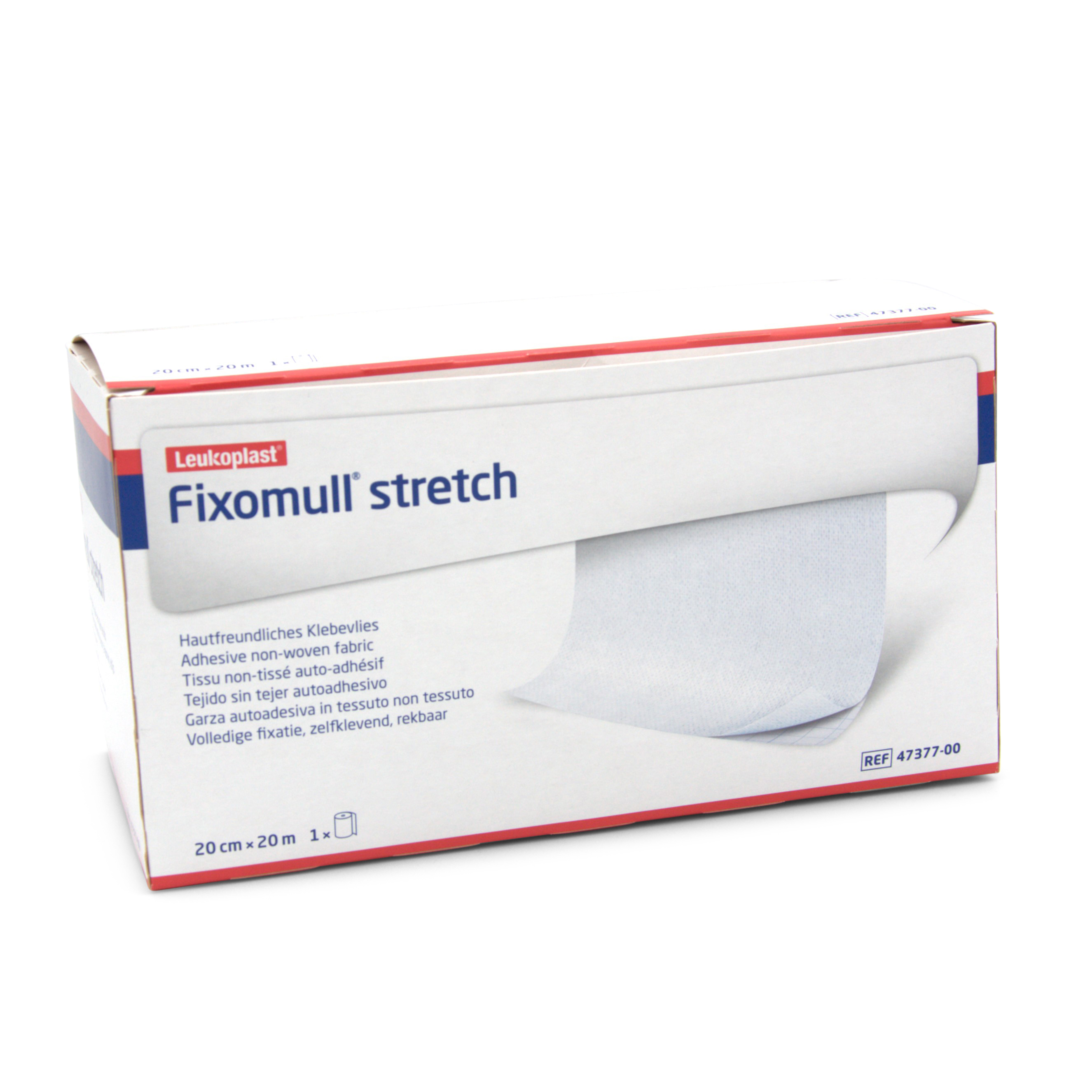 Fixomull stretch Fixierpflaster (20 cm x 20 m, weiß, luftdurchlässiges Klebevlies)