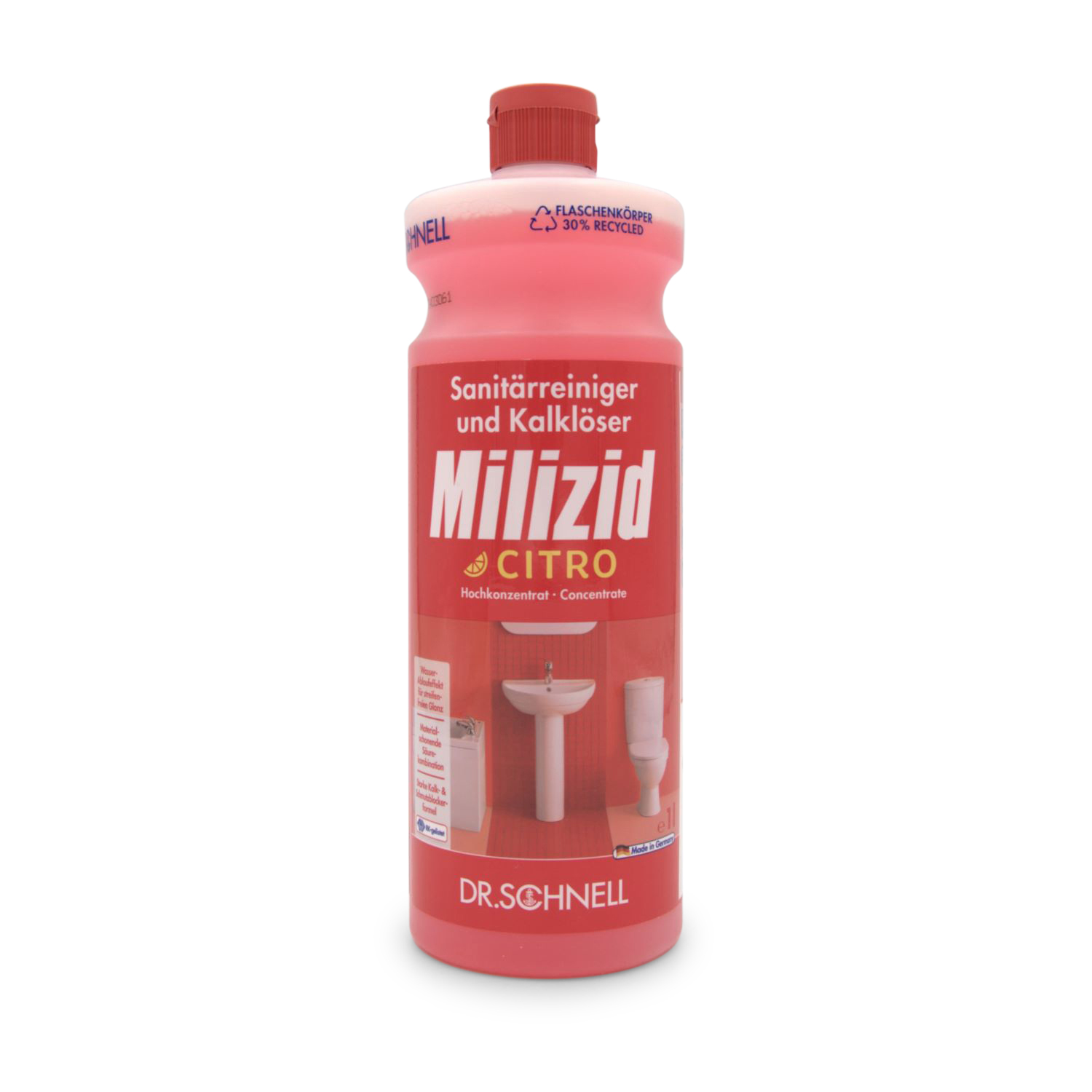 Dr. Schnell Milizid Citro (1 Liter, Sanitärreiniger und Kalklöser)