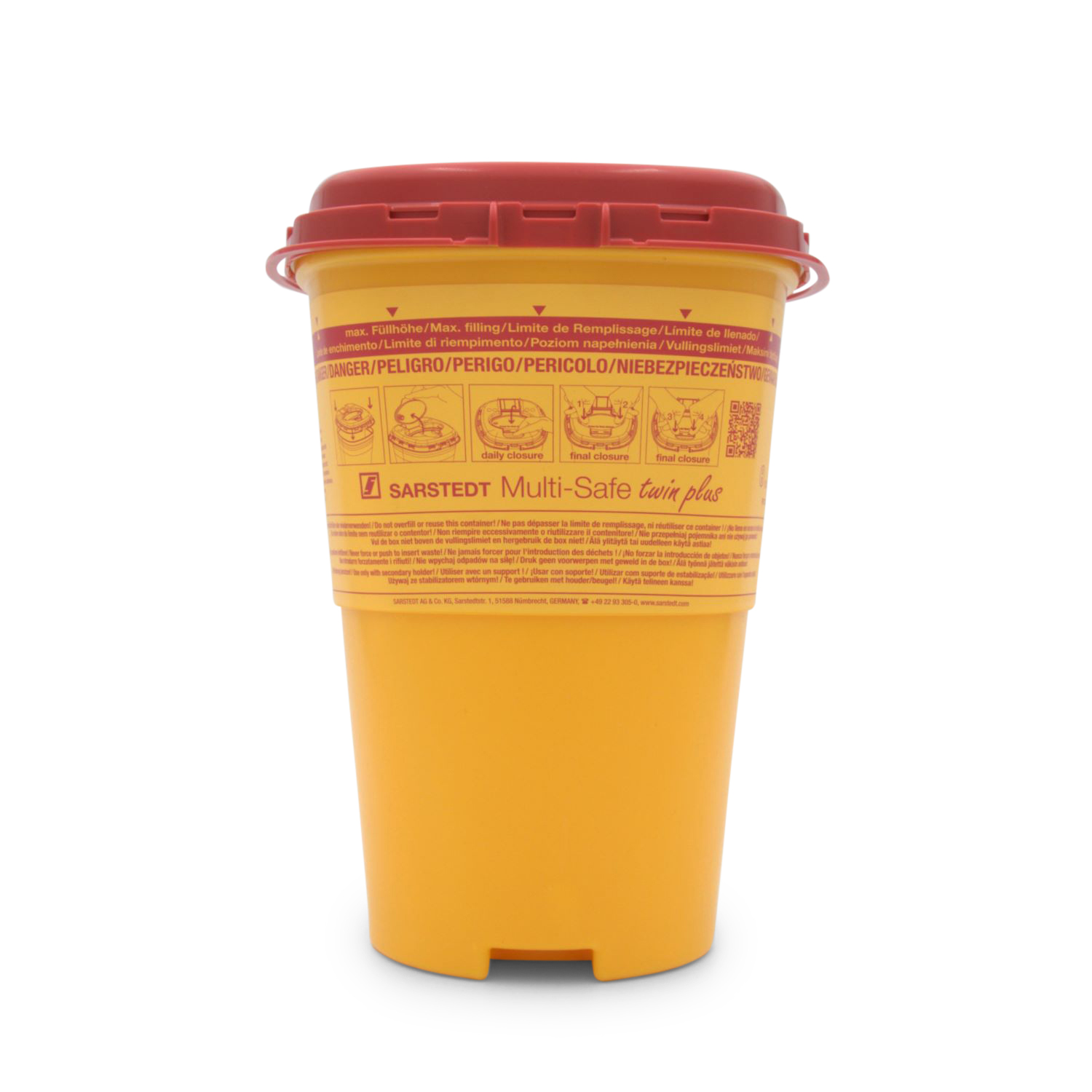 Multi-Safe twin plus Entsorgungsbehälter (3 L, gelb, oval)