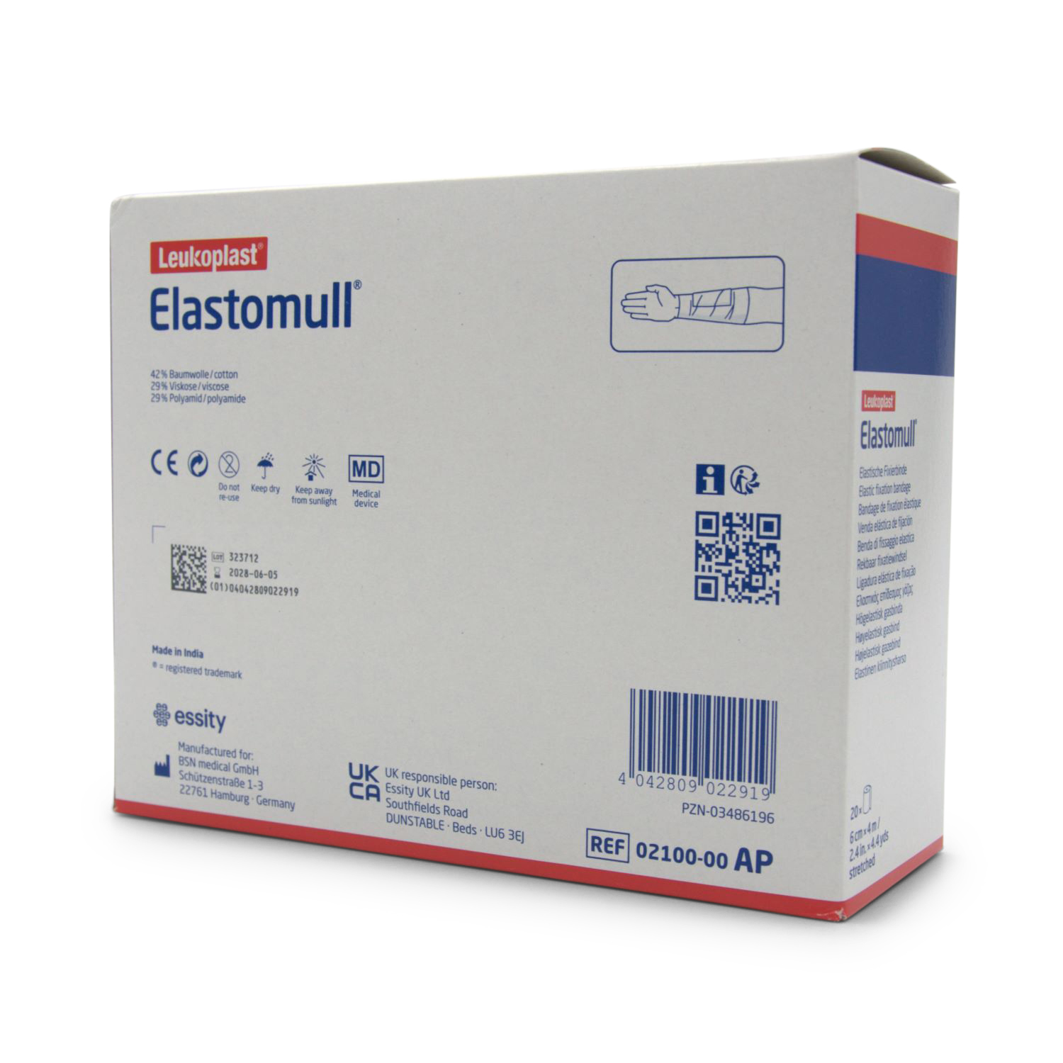 Elastomull® Fixierbinde (4 m x 6 cm, weiß)
