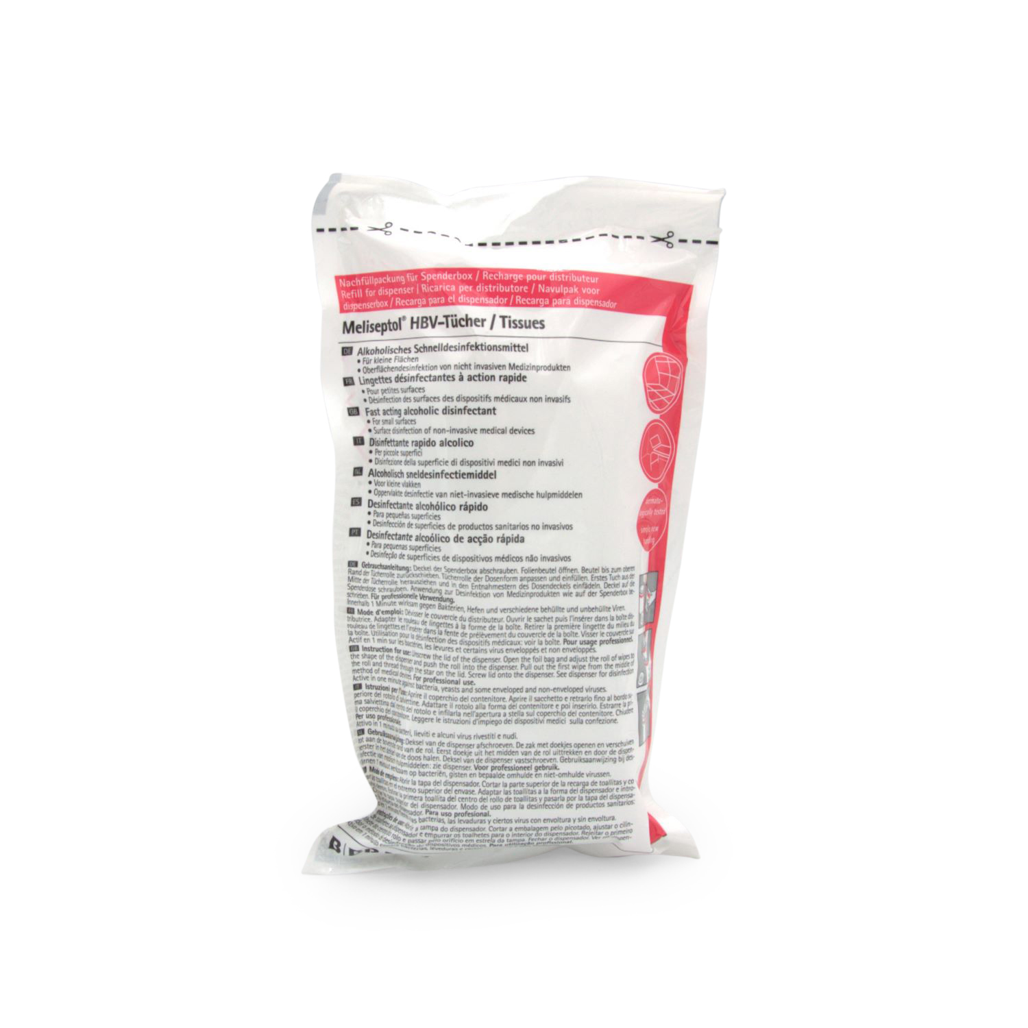 Meliseptol® HBV Desinfektionstücher (Nachfüllpackung, alkoholisch) Meliseptol® HBV Desinfektionstücher (Nachfüllpackung, alkoholisch)