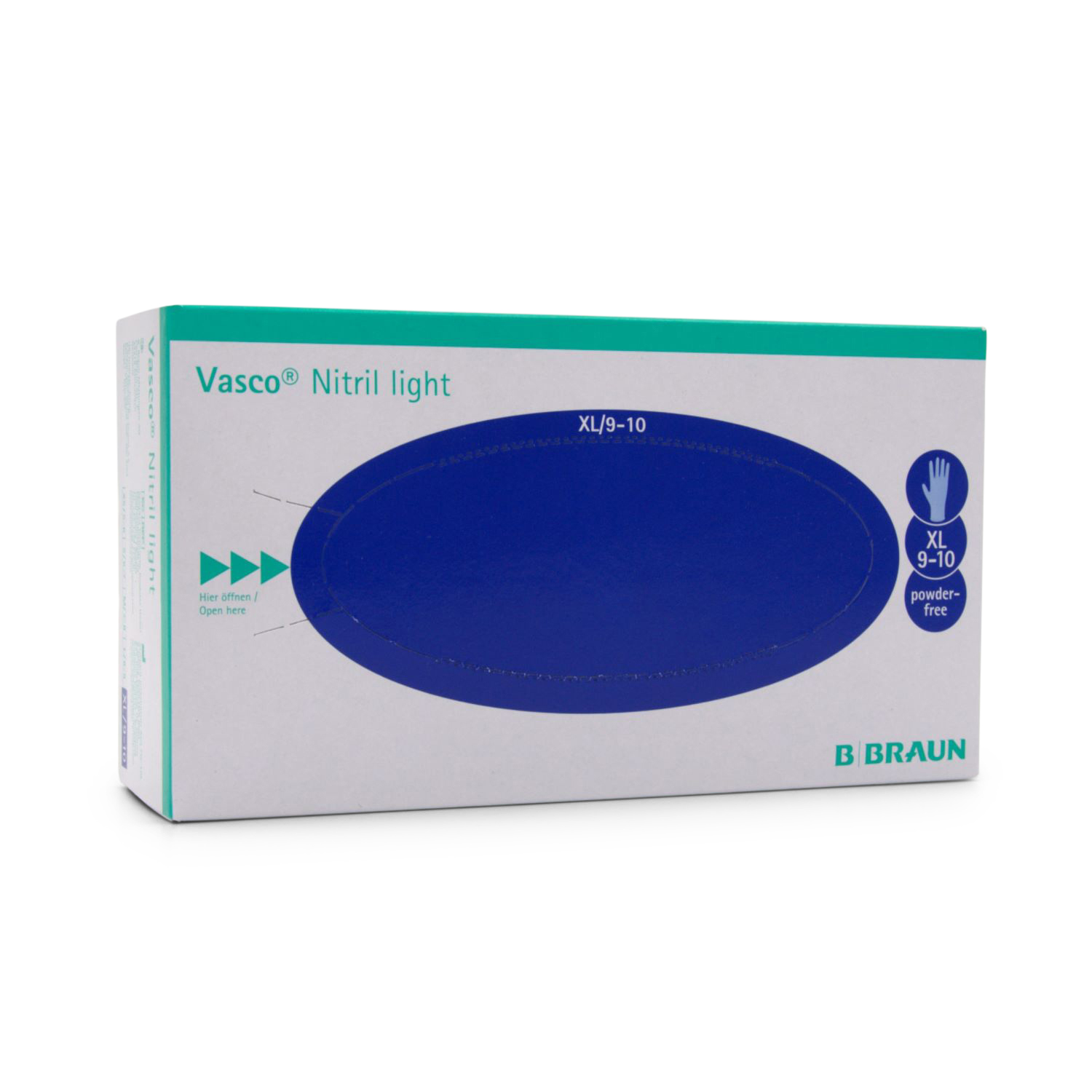 Vasco Nitril light Untersuchungshandschuhe (Gr. XL, blau, unsteril, PSA Kat. 3)