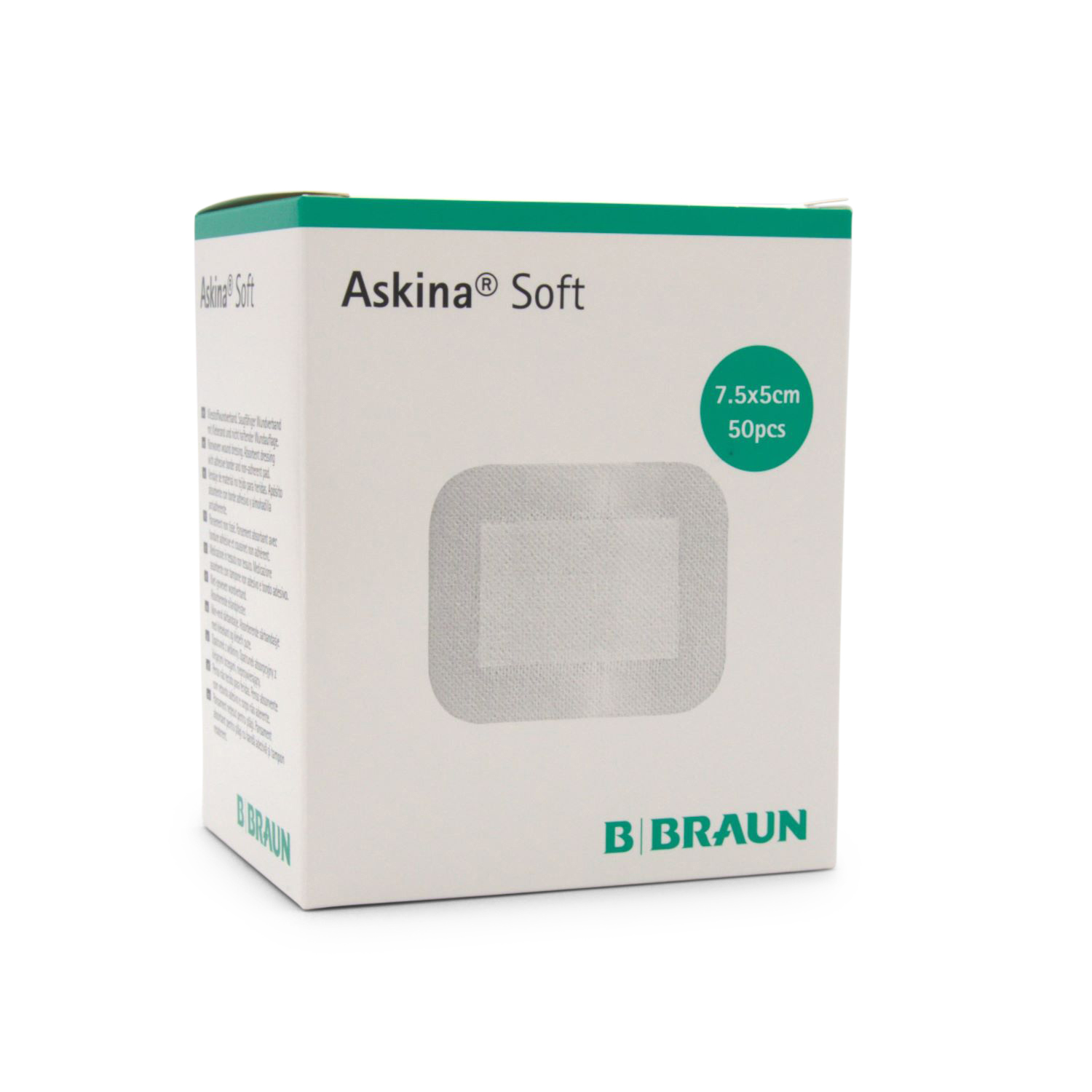 Askina® Soft Wundverband (7,5 cm x 5 cm, steril) Askina® Soft Wundverband (7,5 cm x 5 cm, steril)