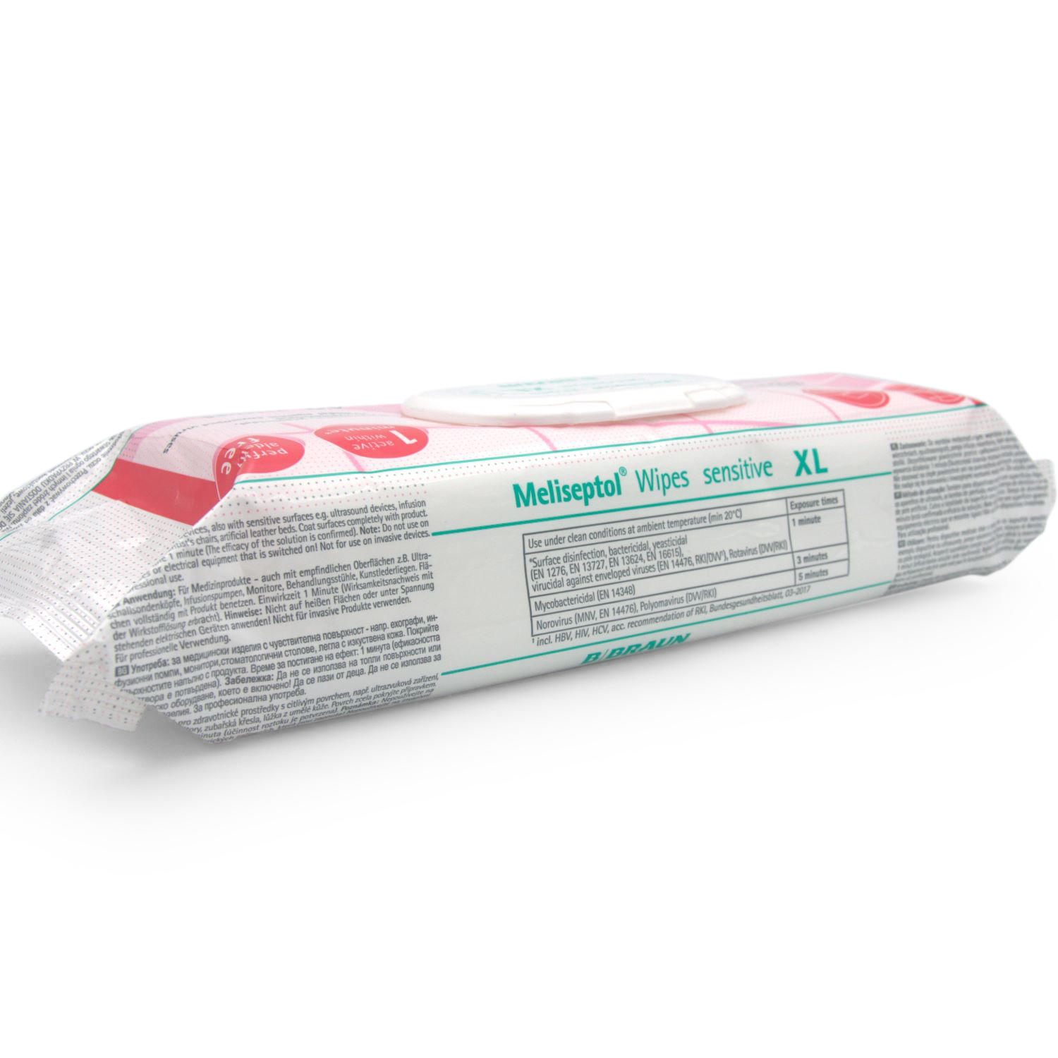 Meliseptol® Wipes sensitive Desinfektionstücher (24 cm x 30 , Flowpack XL, o. Alkohol 42 Tücher)