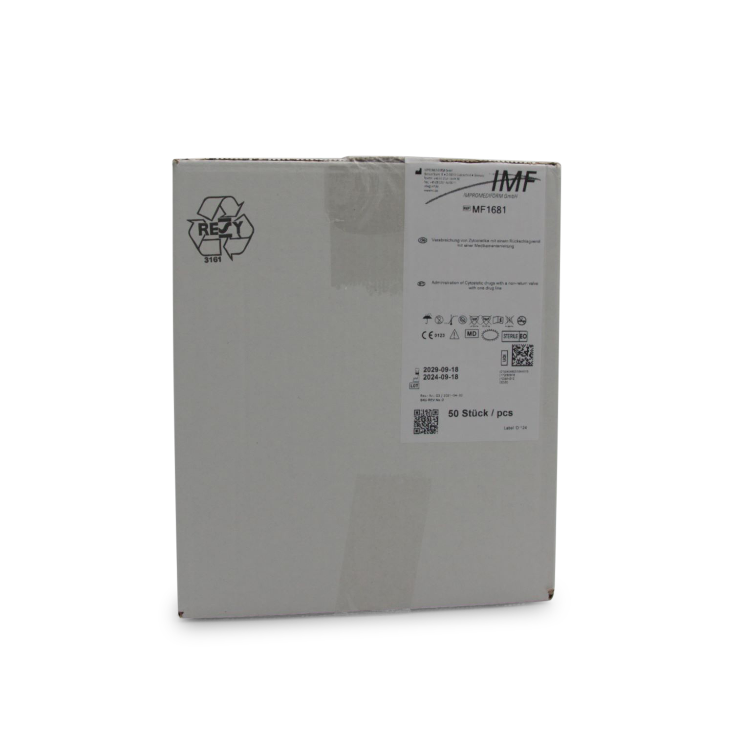 Infusionsadapter O-Set 1+1 Luer MF1681 PZN06442087 Infusionsadapter O-Set 1+1 Luer MF1681 PZN06442087 Umverpackung Karton