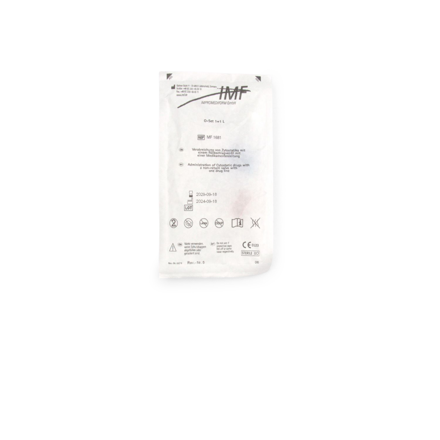 Infusionsadapter O-Set 1+1 Luer MF1681 PZN06442087 Infusionsadapter O-Set 1+1 Luer MF1681 PZN06442087 im Peel-Pack Verpackung