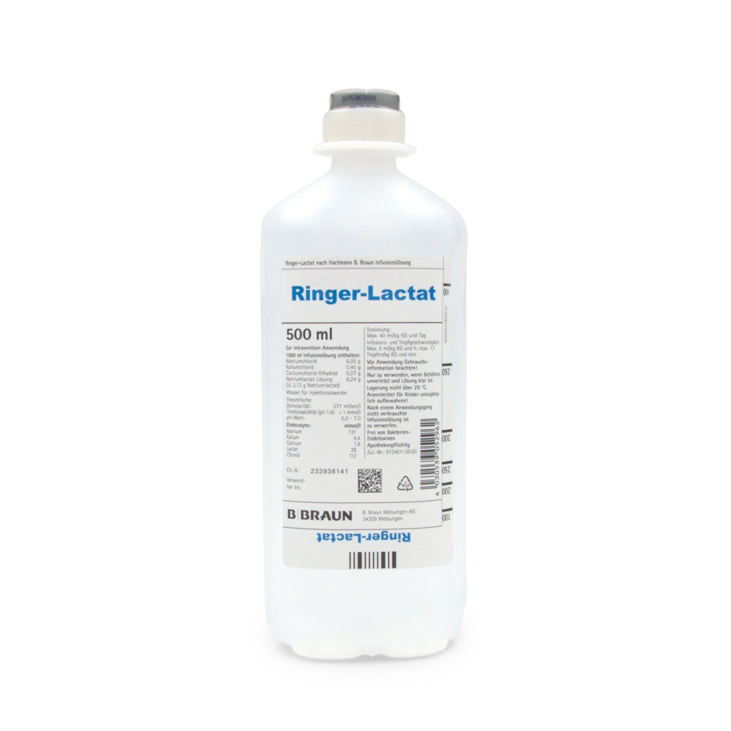 Ringer-Lactat nach Hartmann 500 ml | Elektrolytersatz | B. Braun