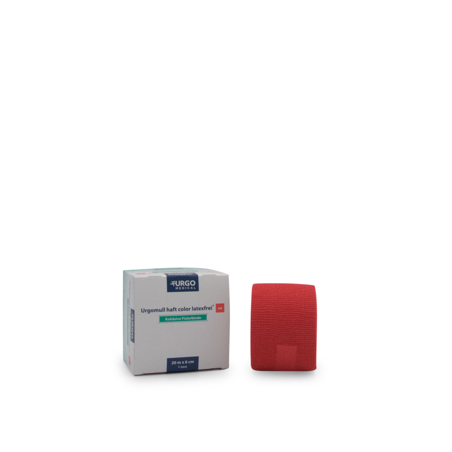 Urgomull haft color latexfrei, (20m x 6cm, rot)
