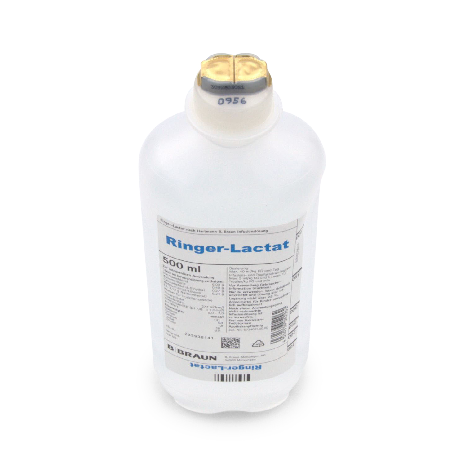 Ringer-Lactat nach Hartmann 500 ml | Elektrolytersatz | B. Braun