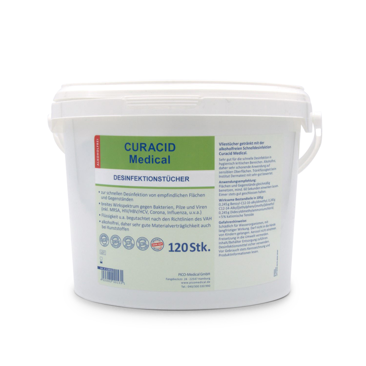 Curacid Medical Tücher XL, (275 mm x 275, Flächendesinfektion) Curacid Medical Tücher XL, (275 mm x 275, Flächendesinfektion)