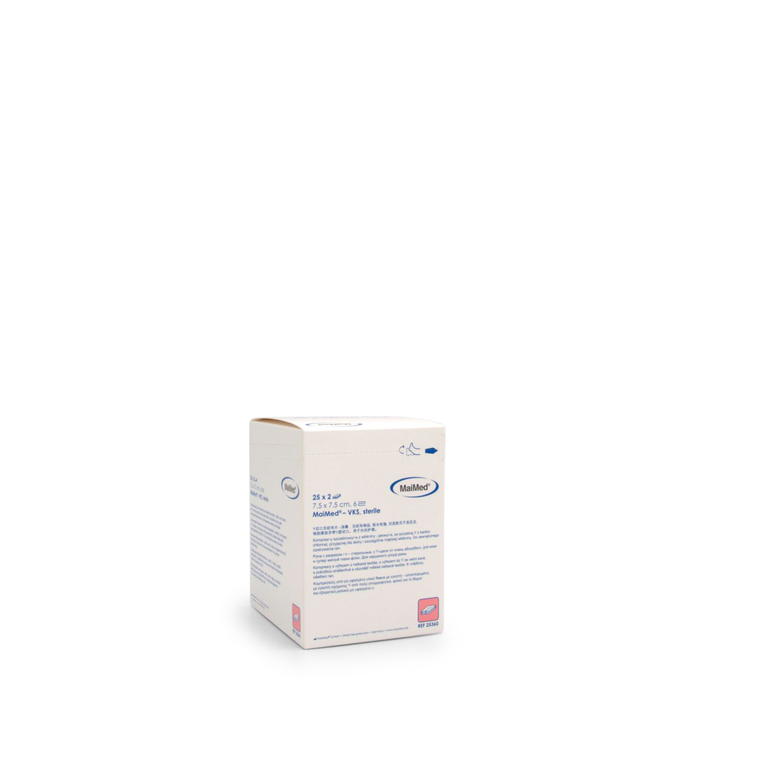 MaiMed® Vlies-Schlitzkompressen (7,5 cm x 7,5 cm, 6-fach, steril) MaiMed® Vlies-Schlitzkompressen (7,5 cm x 7,5 cm, 6-fach, steril)