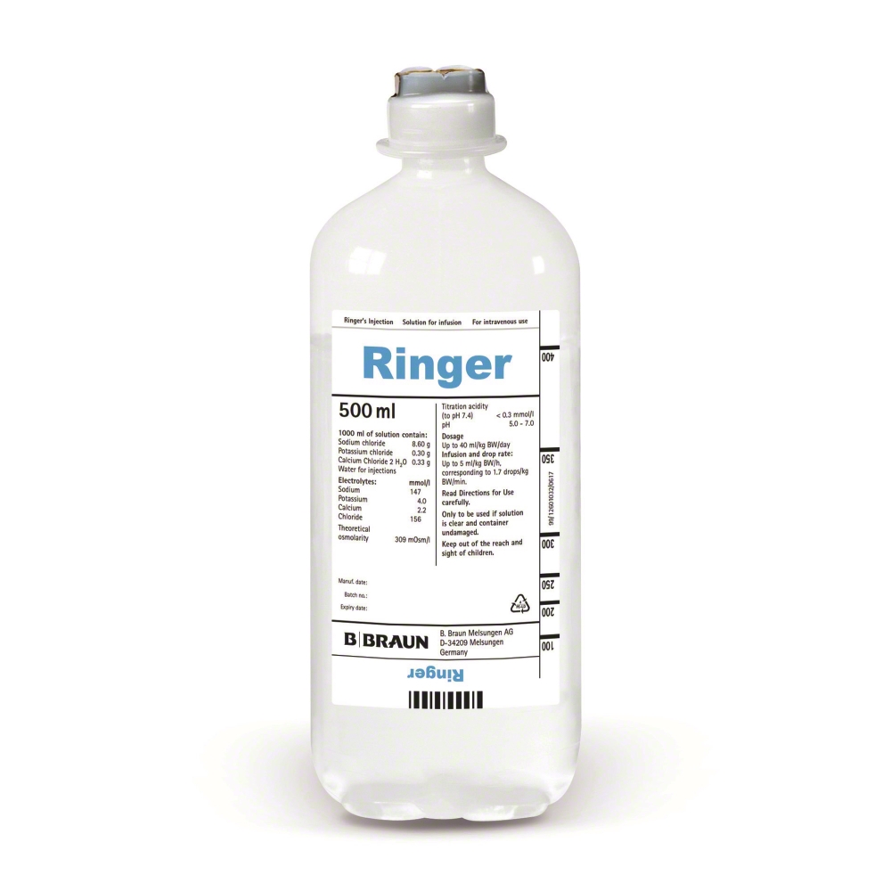 Ecoflac® Plus RINGER - Infusionslösung (500 ml, Plastikflasche)