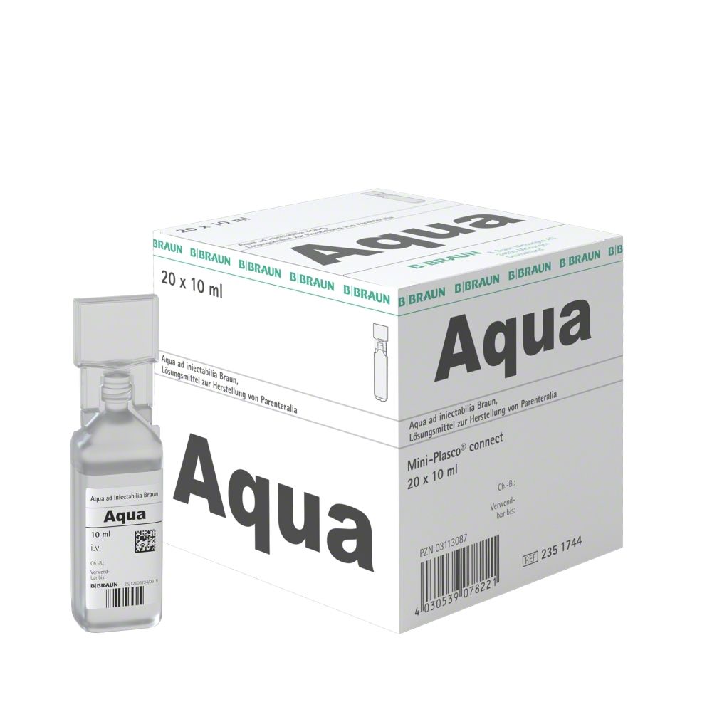 AQUA AD iniectabilia (Mini-Plasco® connect, 20 x 10 ml)